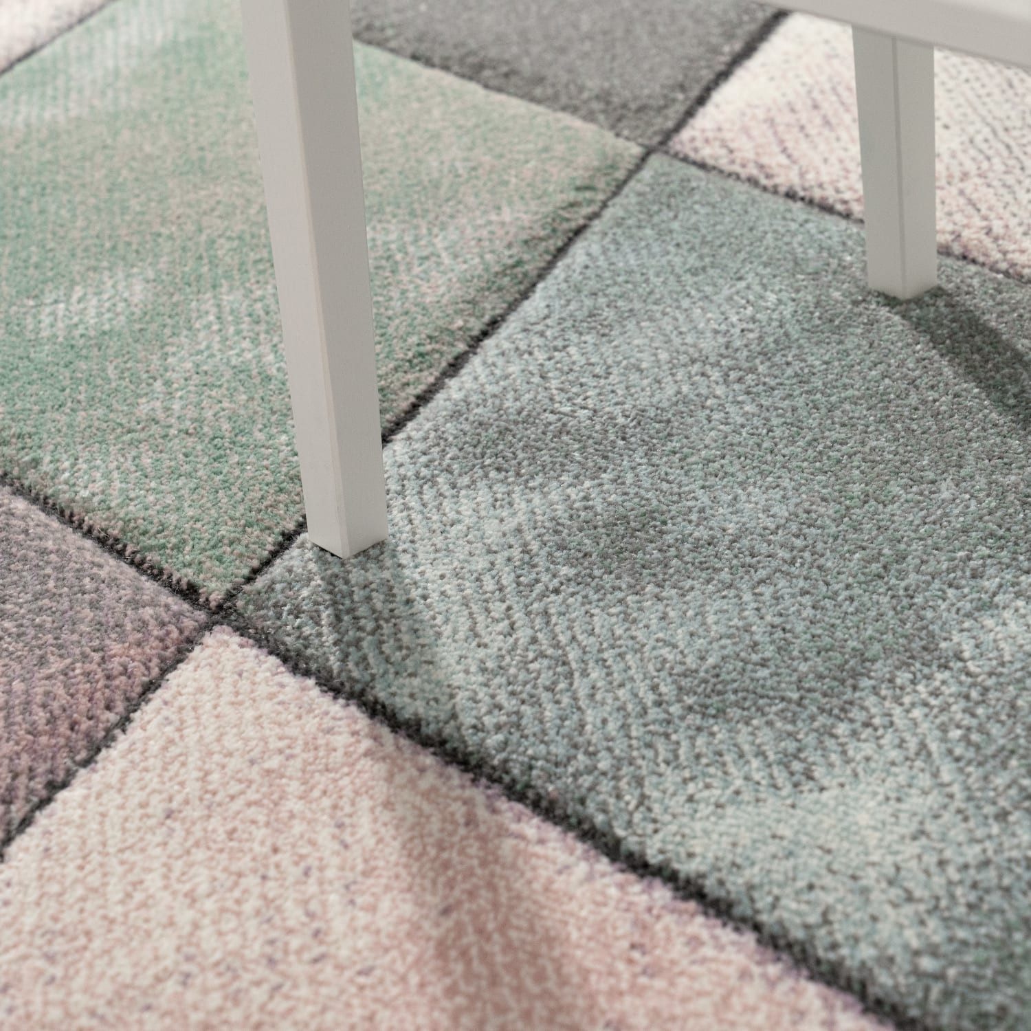 KADIMA DESIGN Teppich Rauten Wohnzimmer schmutzabweisend günstig online kaufen