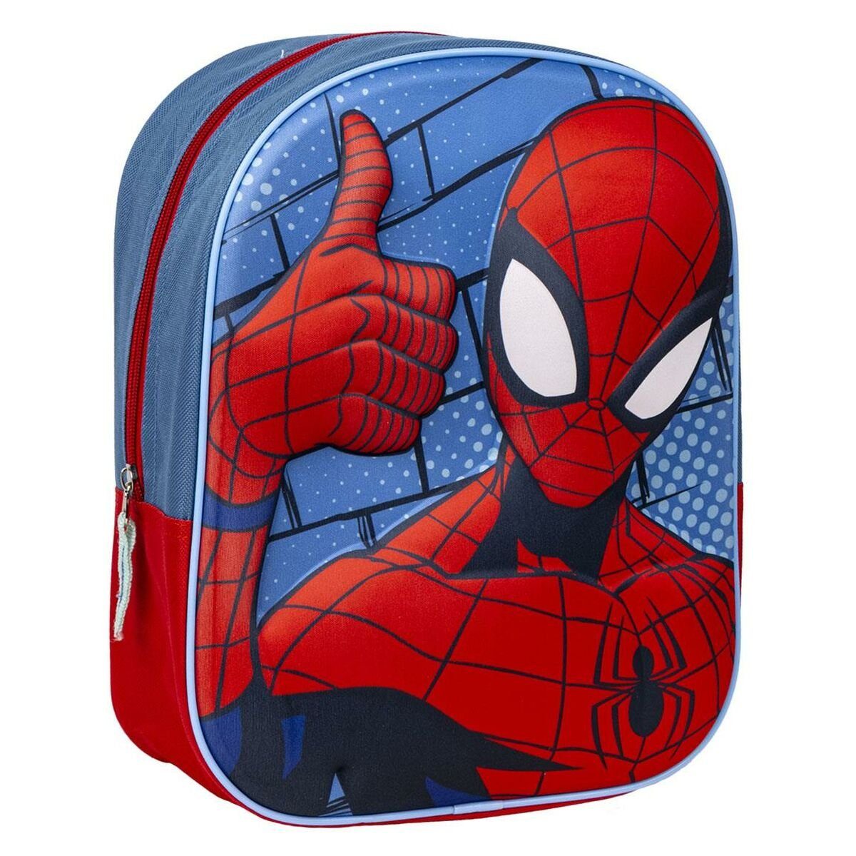31 10 Kinderrucksack 25 x 3D Rucksack Blau Spiderman cm x Spider-Man Rot