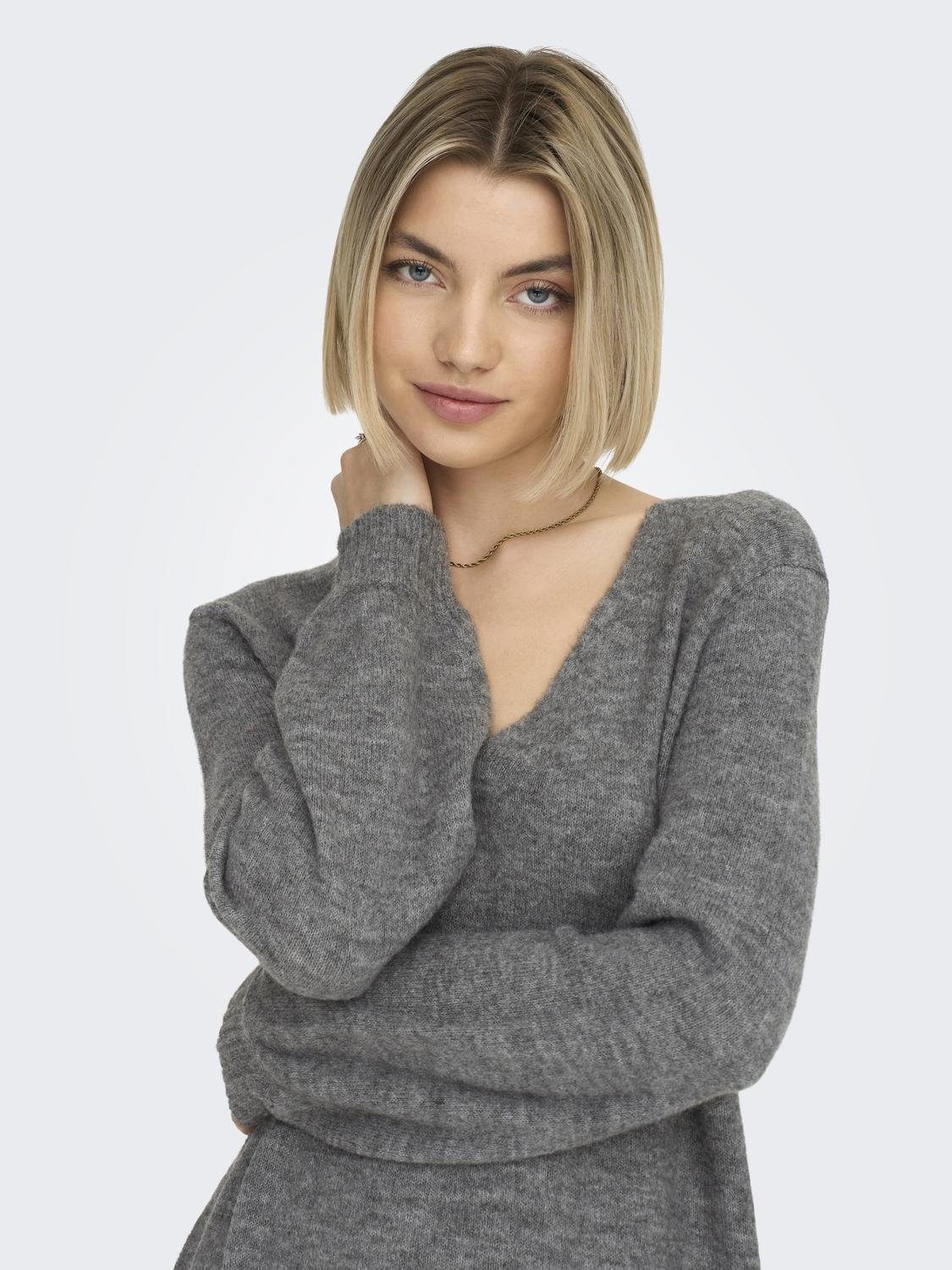 JDY Strickkleid JDYELANORA L/S V-NECK DRESS günstig online kaufen