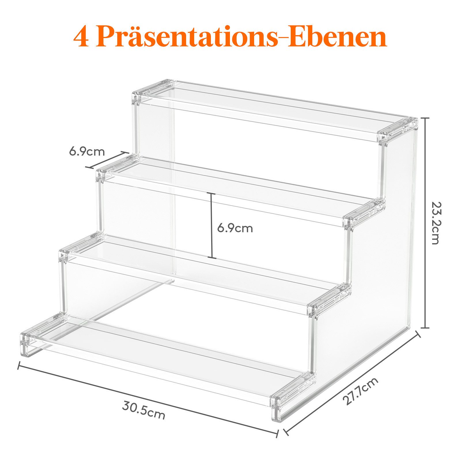 Lifewit Stufenregal Klarer Display Ständer, Plastik Organizer für Figuren, günstig online kaufen