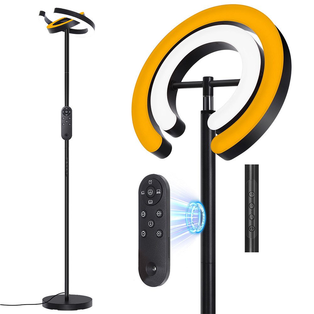 Rosnek Stehlampe Stehlampe LED Dimmbar, 312° günstig online kaufen