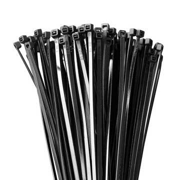 Feel2Home Kabelbinder Kabelbinder 100-5000 Stück Länge 150-350mm Schwarz Industriequalität (100-St., Premium-Kabelbinder) verschiedene Größen