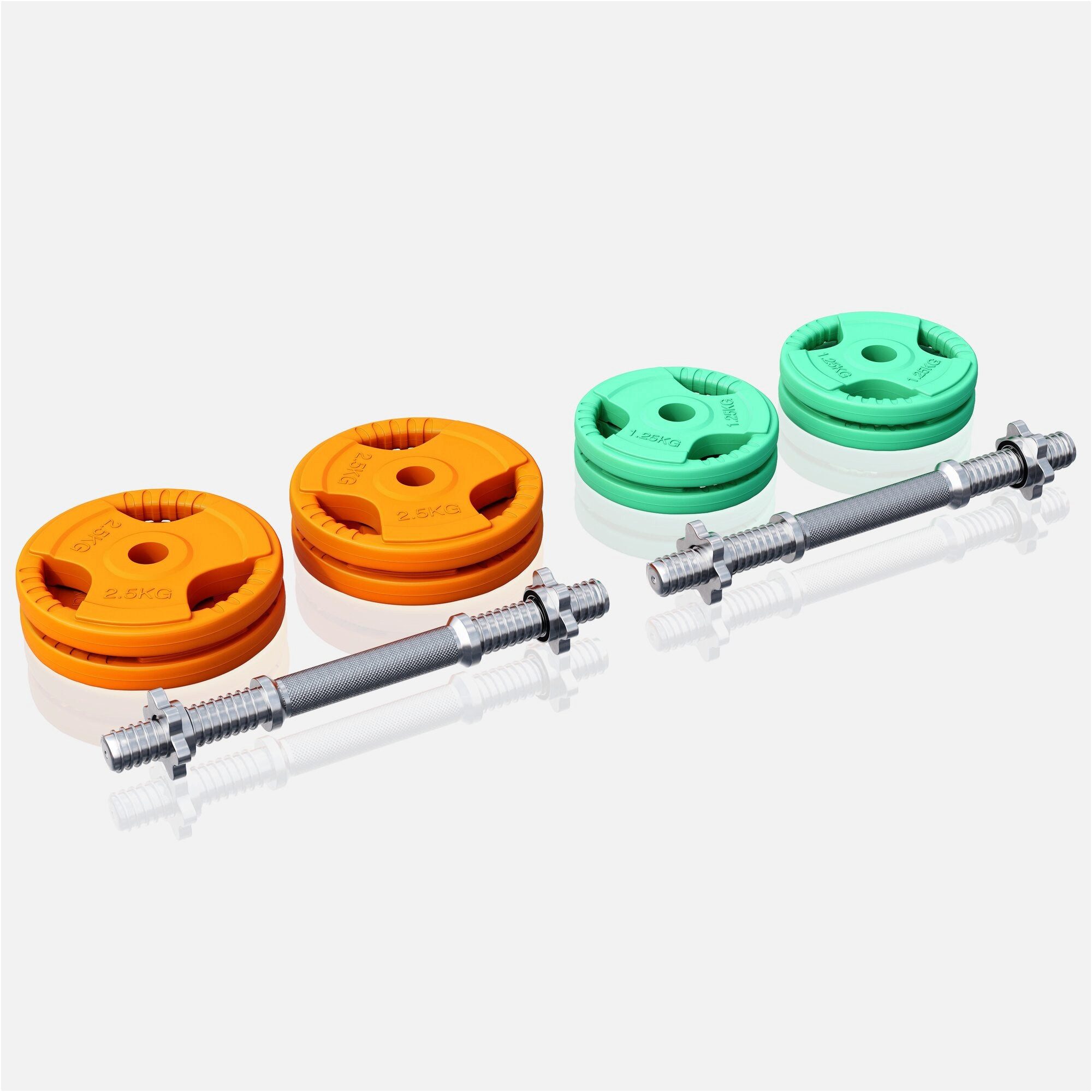 GORILLA SPORTS Kurzhantel Kurzhantelset Gummi Gripper 20 kg