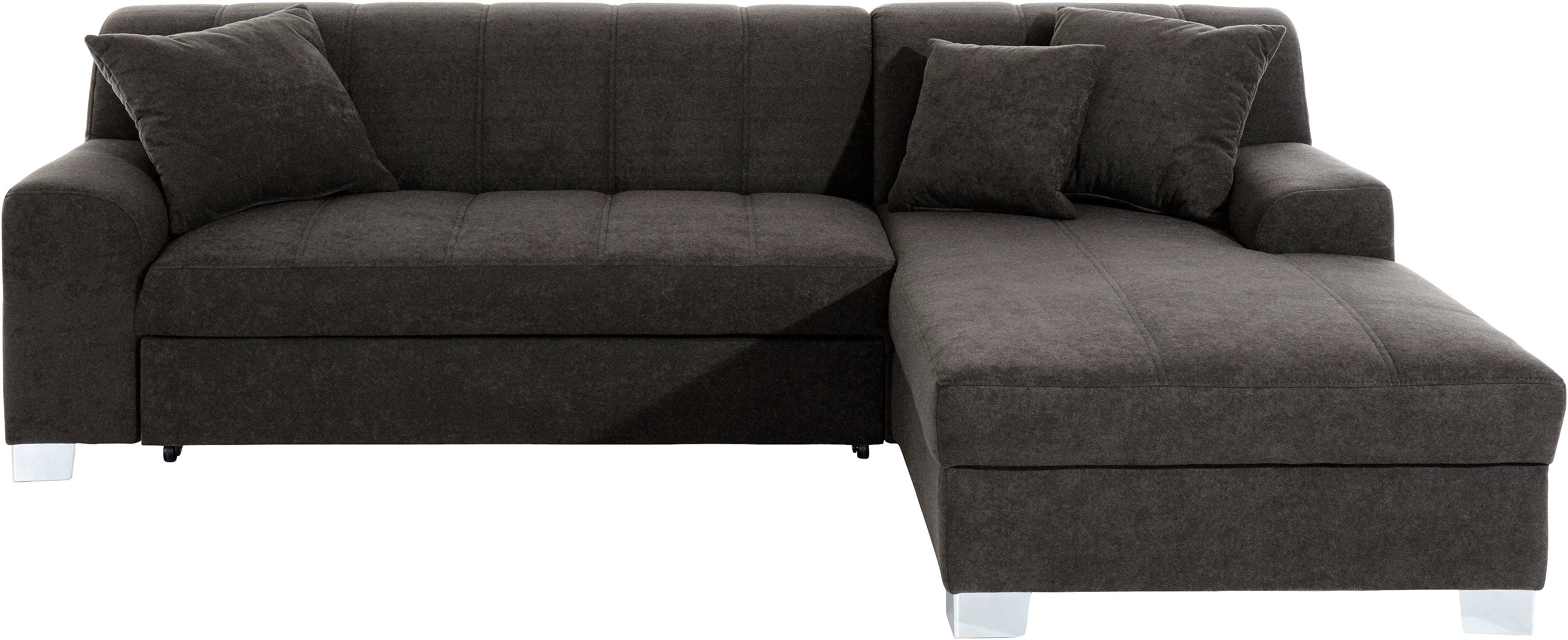 DOMO collection Ecksofa Turah incl. Zierkissen, moderne Steppung, auch in L günstig online kaufen