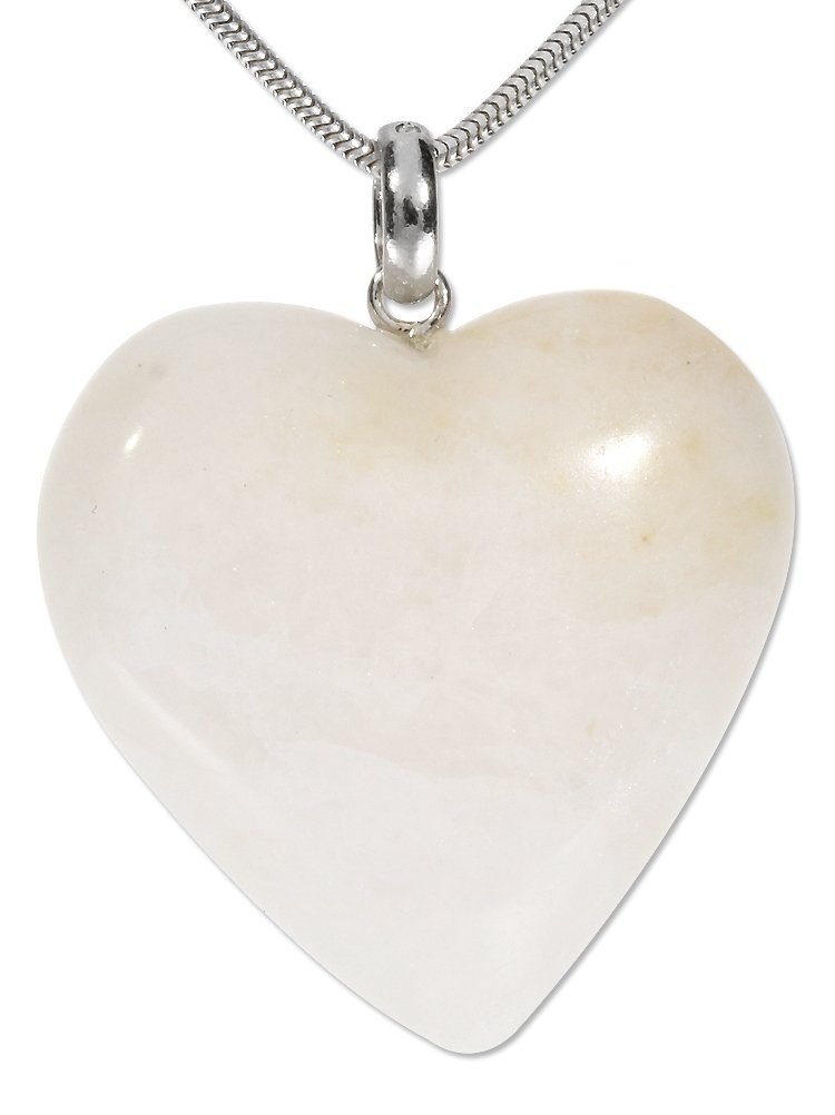 Online Schmuck Stein AnhängerHerz Kettenanhänger 925 Silber« »schneequarz Kaufen Adelia´s 6gb7yf