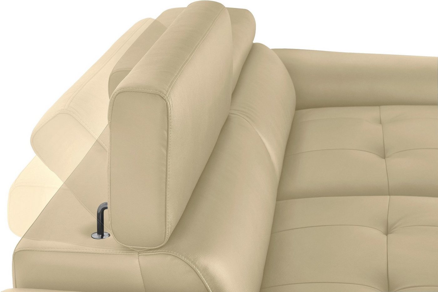 INOSIGN 3-Sitzer »Juno«, in trendigen Farben, in 3 unterschiedlichen Bezugsqualitäten und mit schönen chromfarbenen Metallbeinen, Breite 185 cm-kaufen