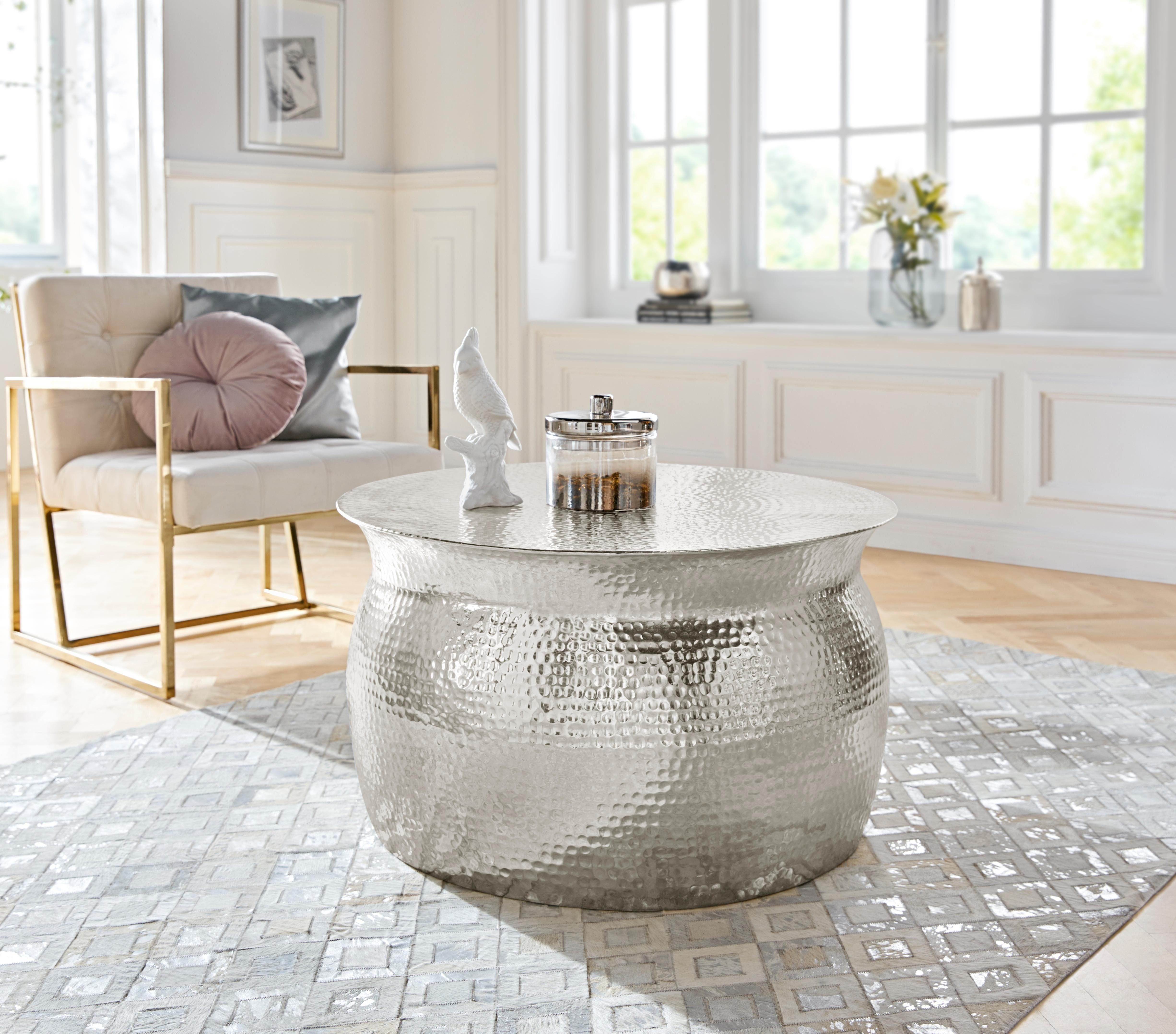 Leonique Couchtisch »Melun«, in verschiedene Größen erhältlich, aus Aluminium - Leonique
