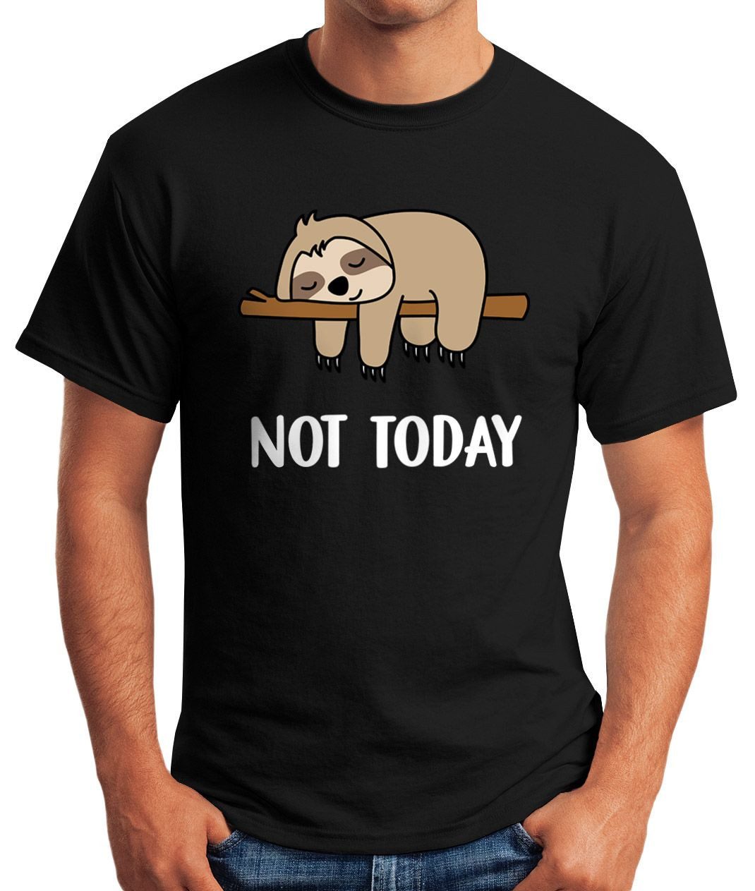 MoonWorks Print-Shirt Lustiges Herren T-Shirt Not Today Chillen Fun-Shirt M günstig online kaufen