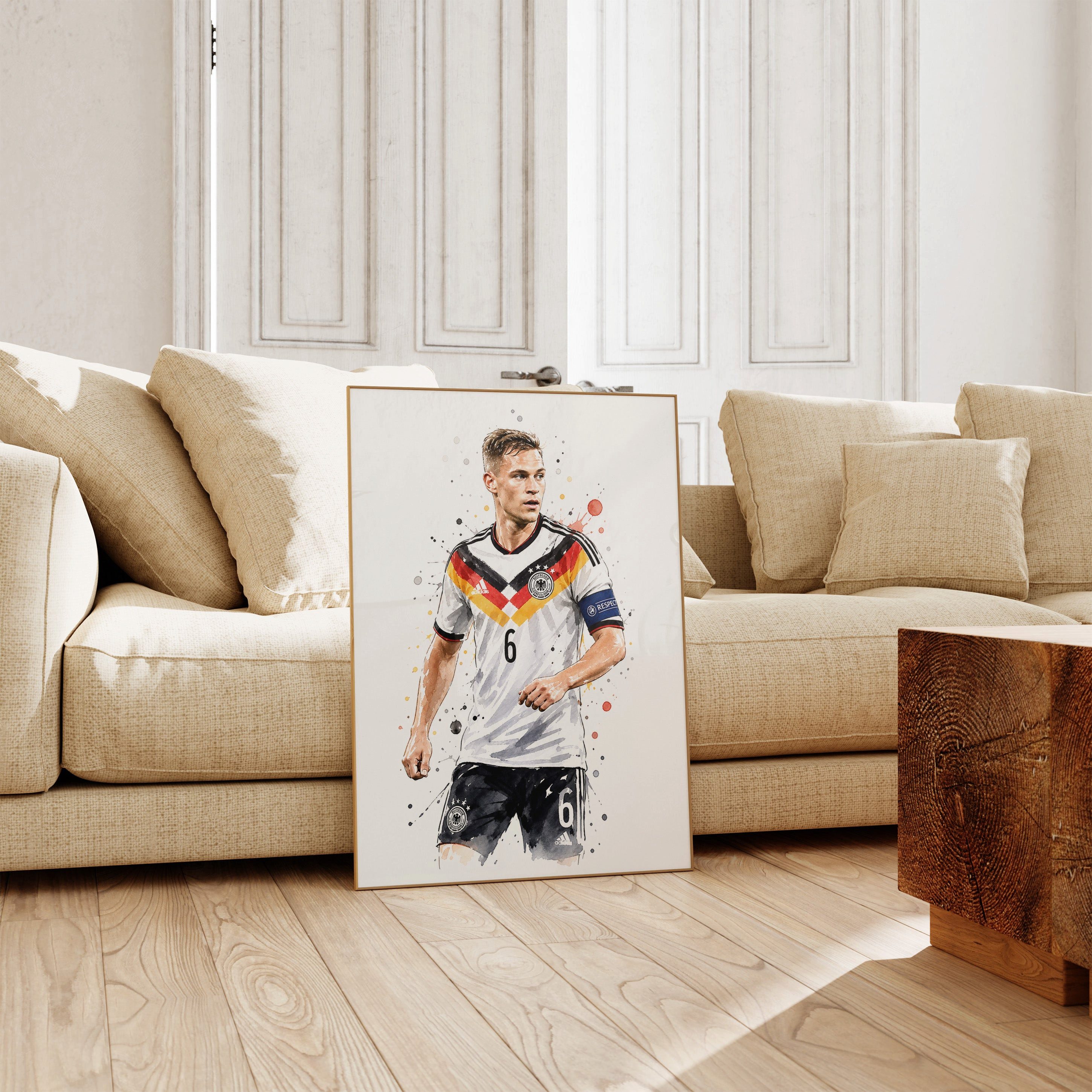 JUSTGOODMOOD Poster Deutschland Fussball Geschenkidee Aquarell Sport Wandbild Deko Print o, (1 St) – Bild 5 von 5