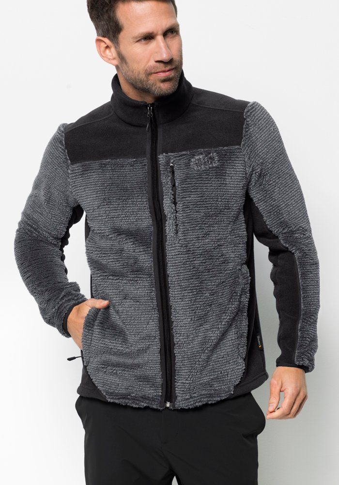 jack wolfskin fleecejacke grau schwarz jack wolfskin fleecejacke grau schwarz