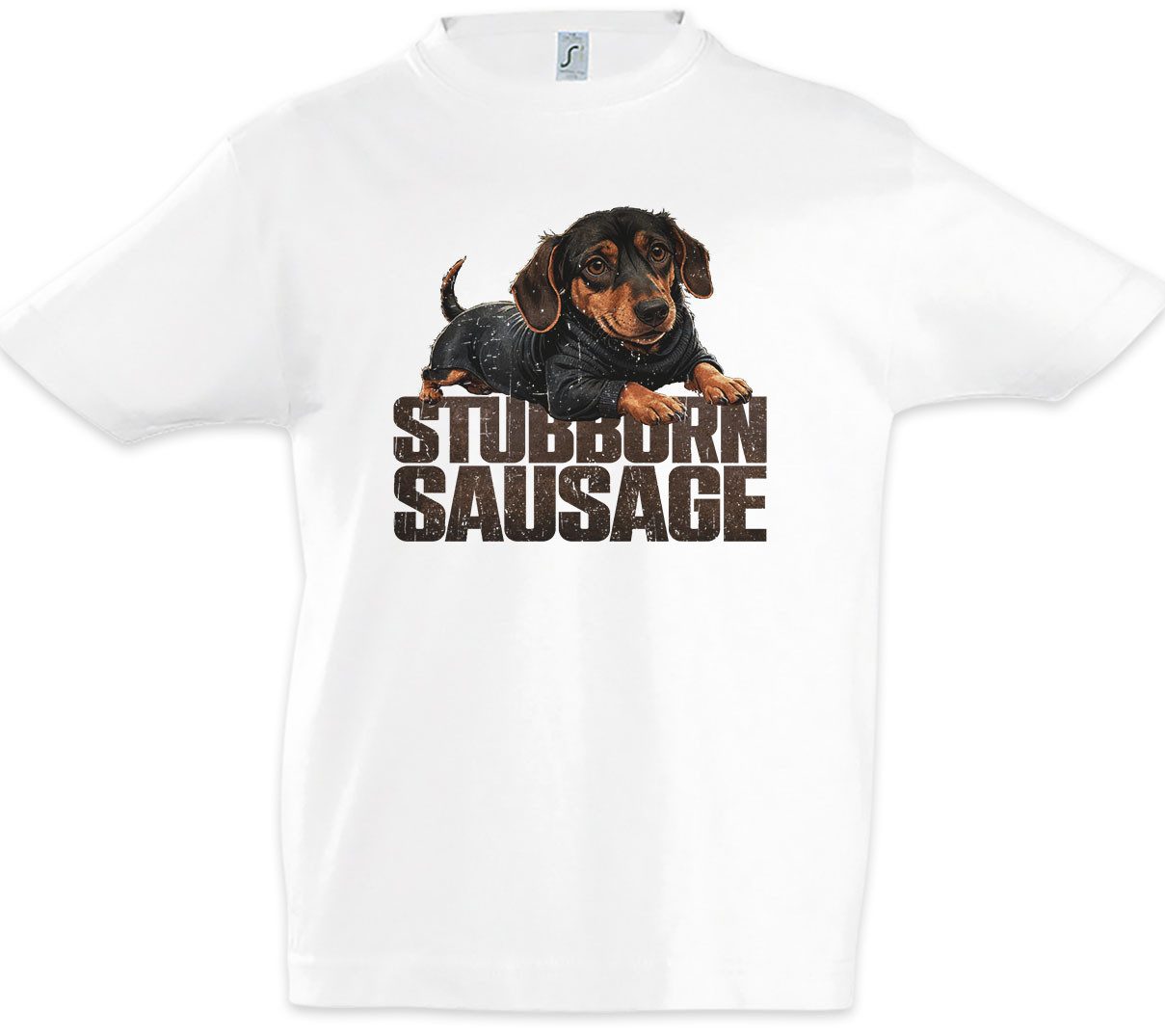 Print-Shirt Stubborn Sausage Kinder T-Shirt Dackel Shirt Dachshund Wiener Dog