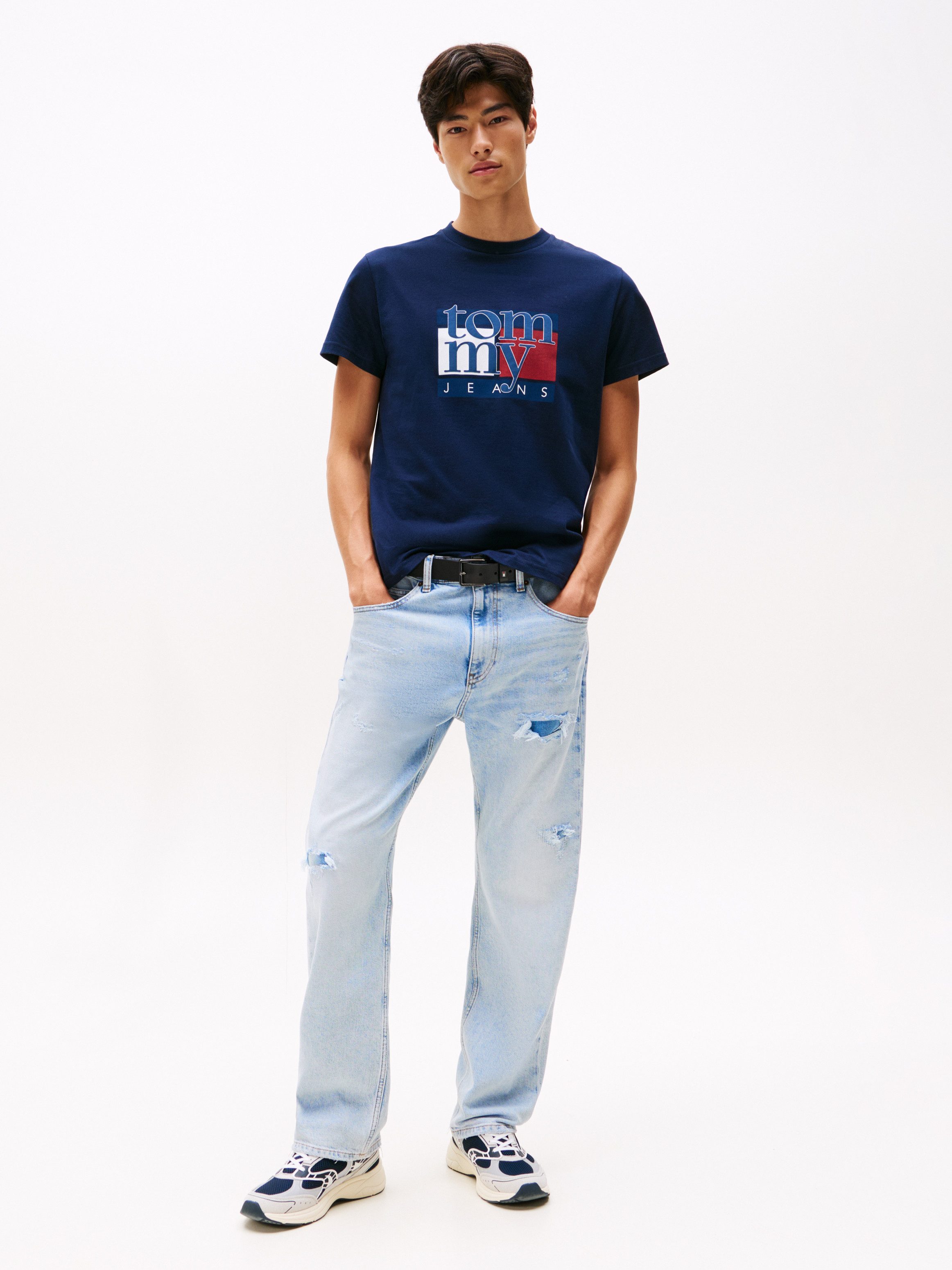 Tommy Jeans T-Shirt TJM RWB FLAG TEE EXT Slim fit, mit Rundhals
