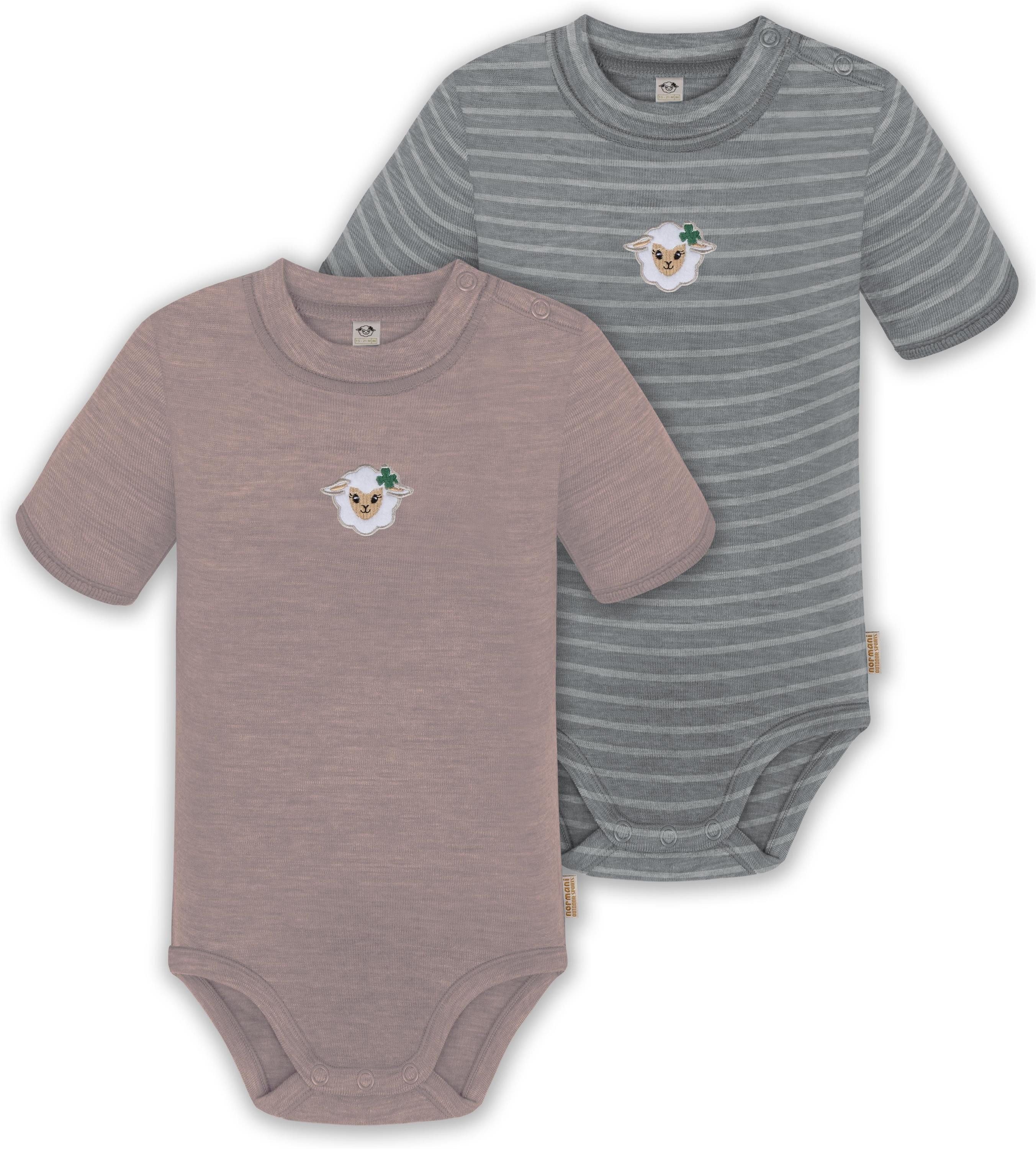 Kurzarmbody 2er Set Doppelpack Baby Merino Body
