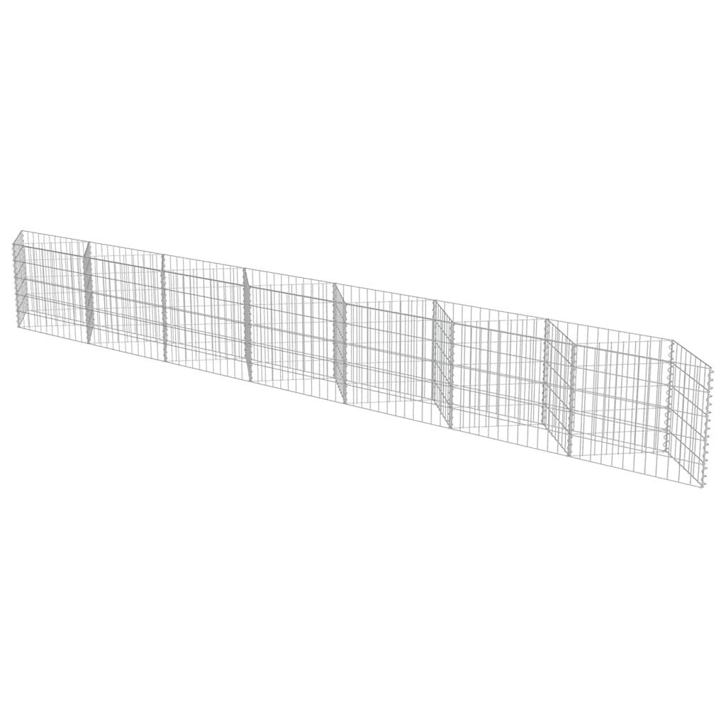 vidaXL Gartenzaun Gabionenwand Verzinkter Stahl 450×30×50 günstig online kaufen