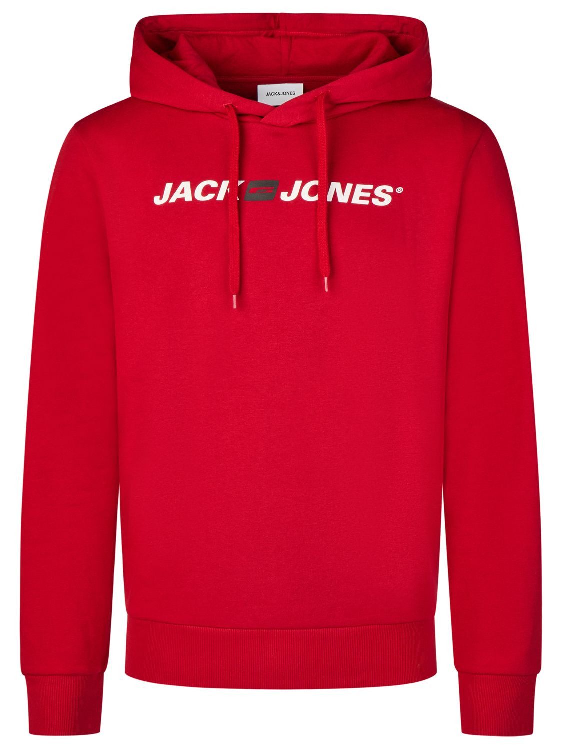 Jack & Jones Hoodie Herren Sweatshirt JJMORTY Regular Fit Kapuzenpullover mit Logoprint