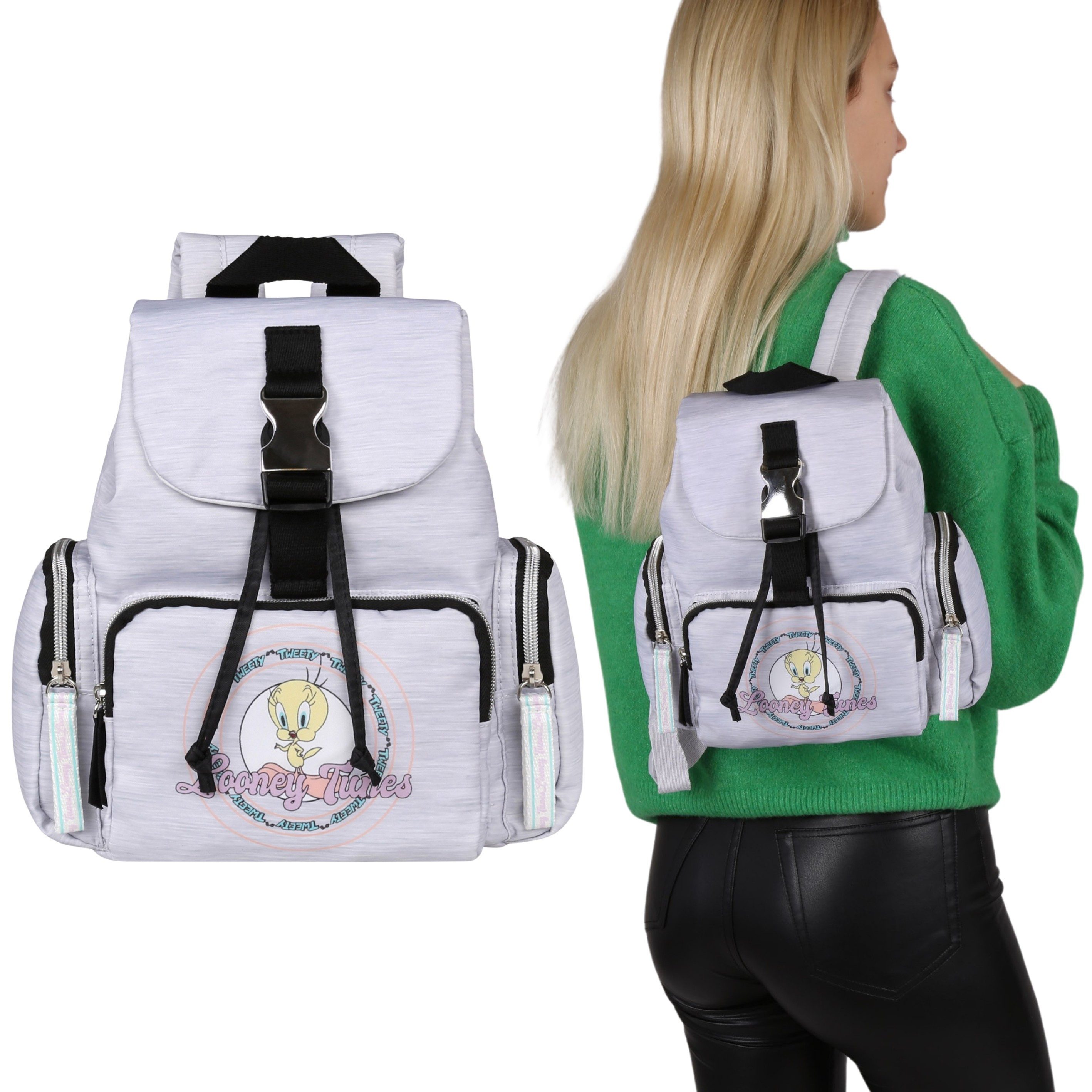 LOONEY TUNES Cityrucksack Looney Tunes Tweety Rucksack, Jugend Cityrucksack für Reisen