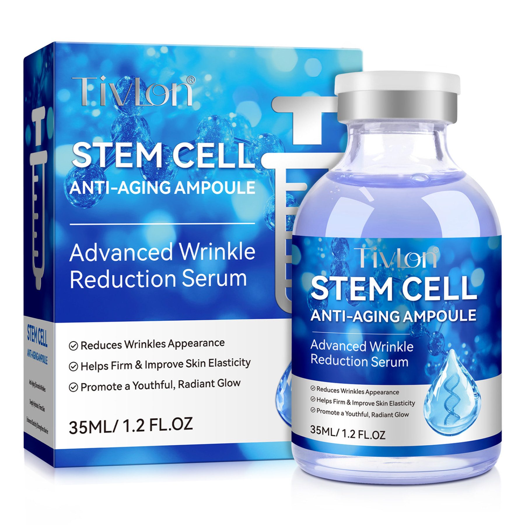P-Beauty Cosmetic Accessories Gesichtsserum Stammzellen Anti-Aging Serum Microneedling Faltenreduzierung 35ml, 1-tlg., Augenschatten, Falten, Fatigue/Müdigkeit, Festung, Flüssigkeitszufuhr