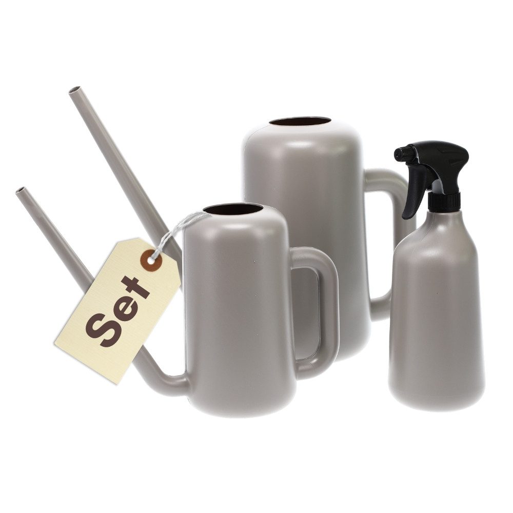 GarPet Gießkanne 3er Set Gießkannen Sprühflasche Pflanzen Gießkanne Pflanzenpflege Set