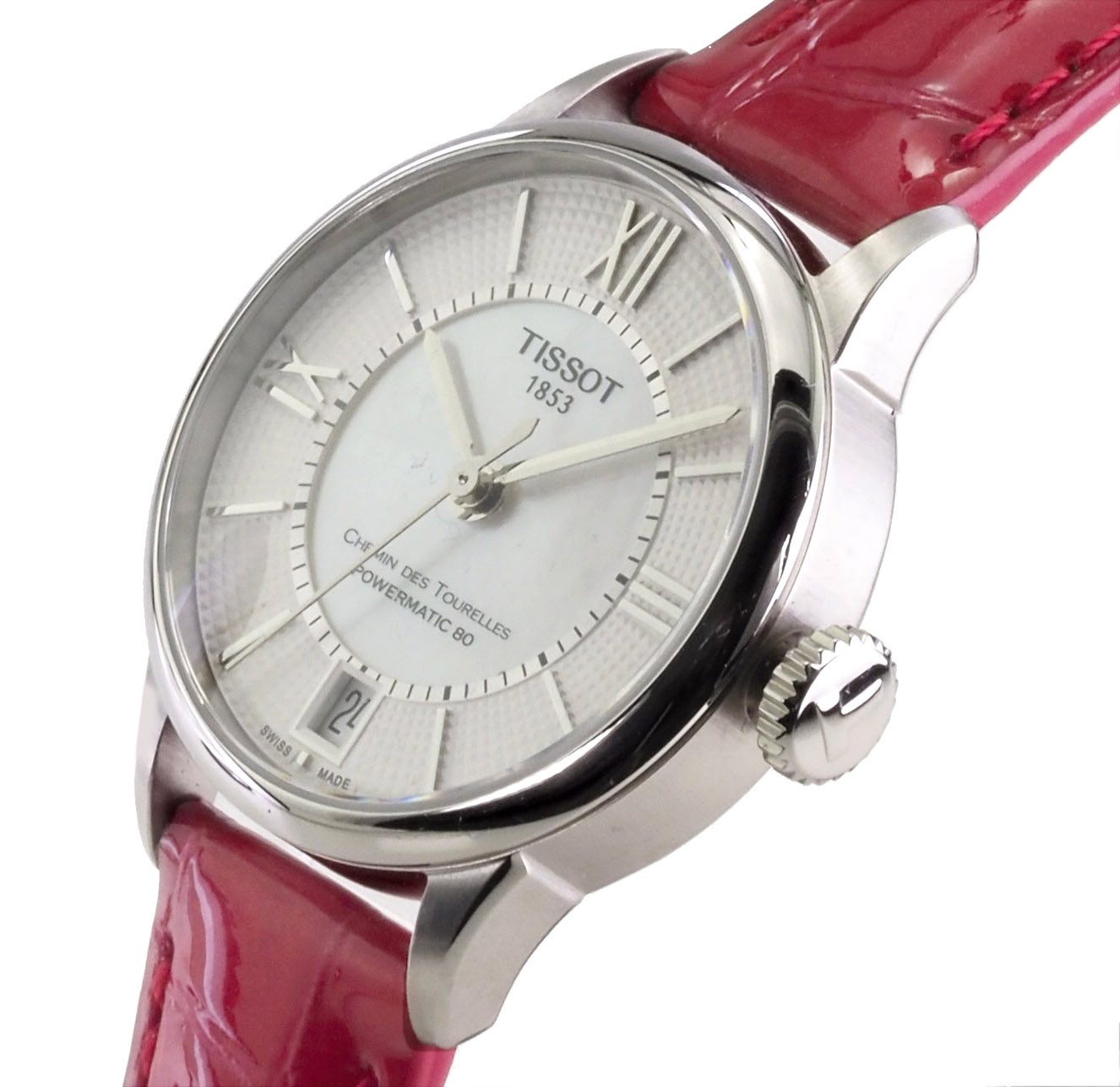 Tissot Automatikuhr schweizer Damen Uhr 32 mm Ø T0992071611800 Chemin Des Tourelles, Saphirglas und Glasboden
