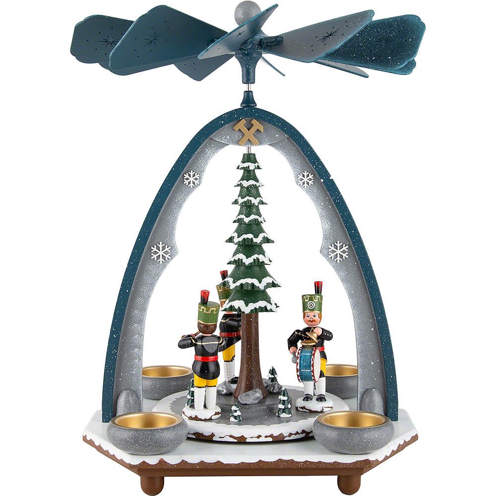 Hubrig Volkskunst GmbH Weihnachtspyramide 1-stöckige Pyramide Bergmannskapelle (35cm) von Hubrig Volkskunst
