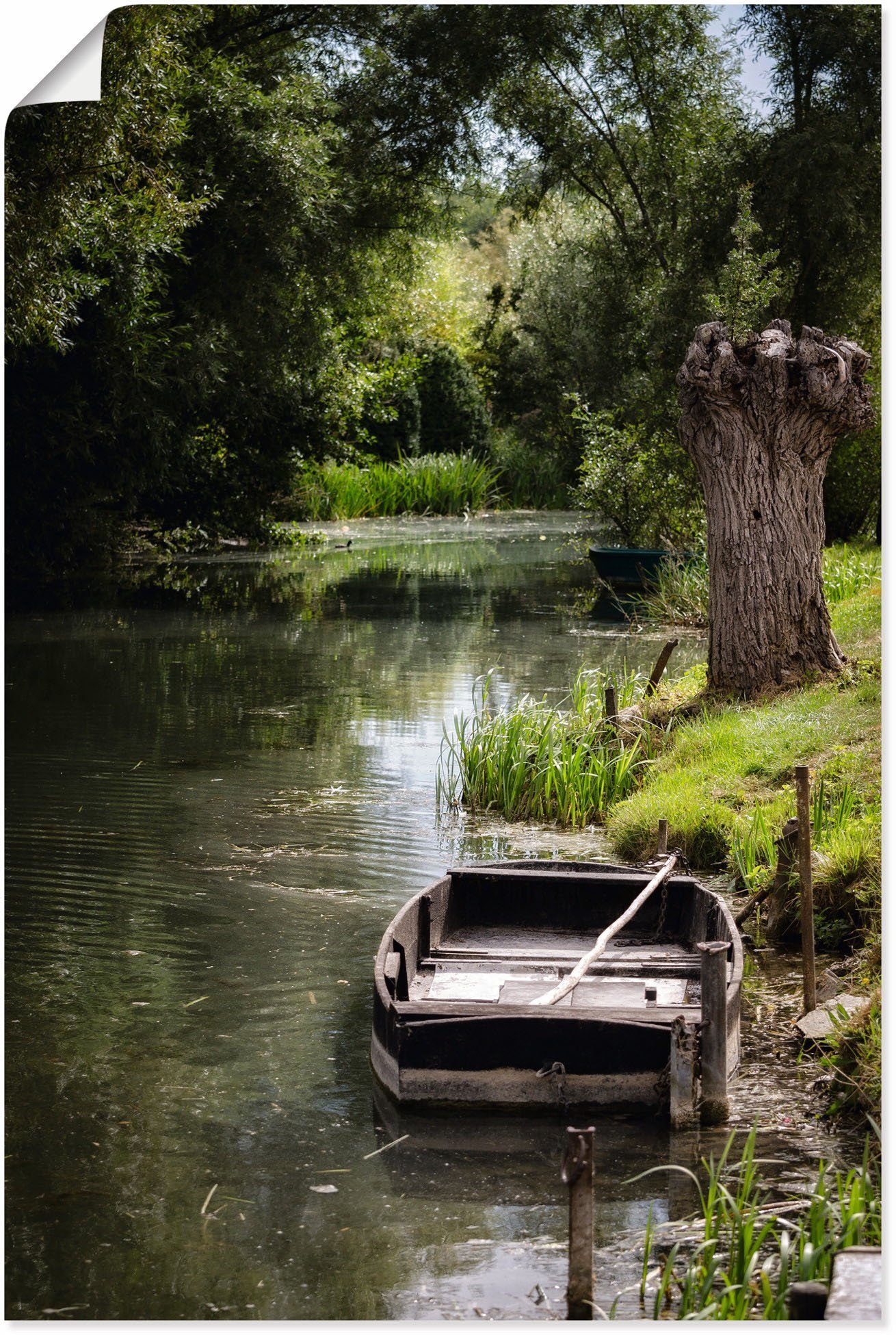 Artland Wandbild Idylle am Fluss - Frankreich, Gewässer (1 St), als Alubild,  Leinwandbild, Wandaufkleber oder Poster in versch. Größen