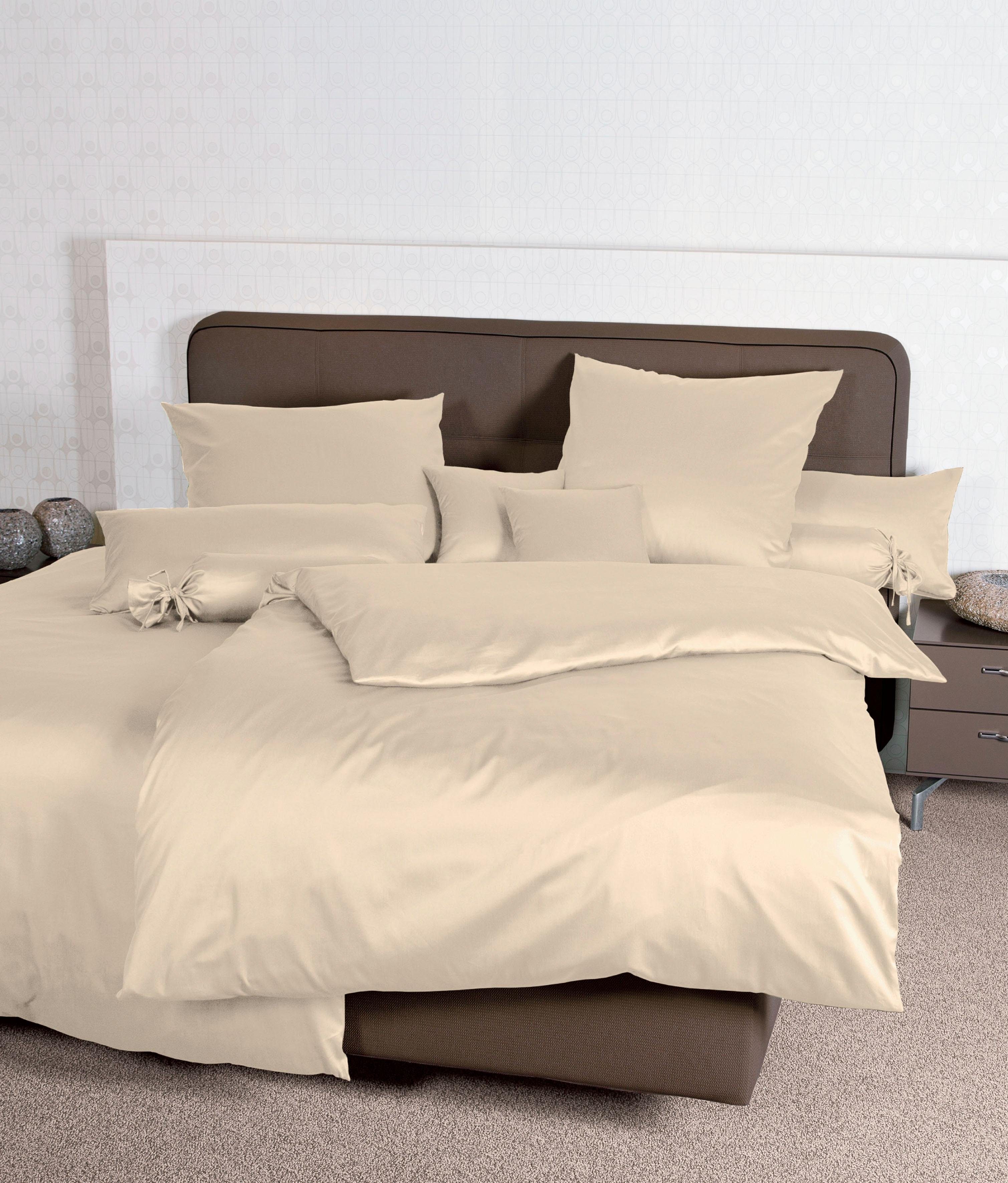 Janine Janine Mako-Satin Bettwäsche Colors 31001 schwarz Größe:  80x80 cm günstig online kaufen