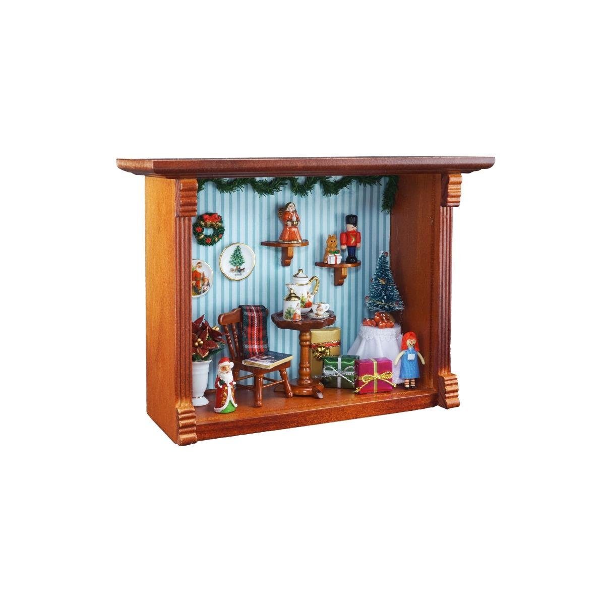 Miniaturzimmer - Reutter Rahmen Porzellan "Weihnachtszimmer" 001.702/1