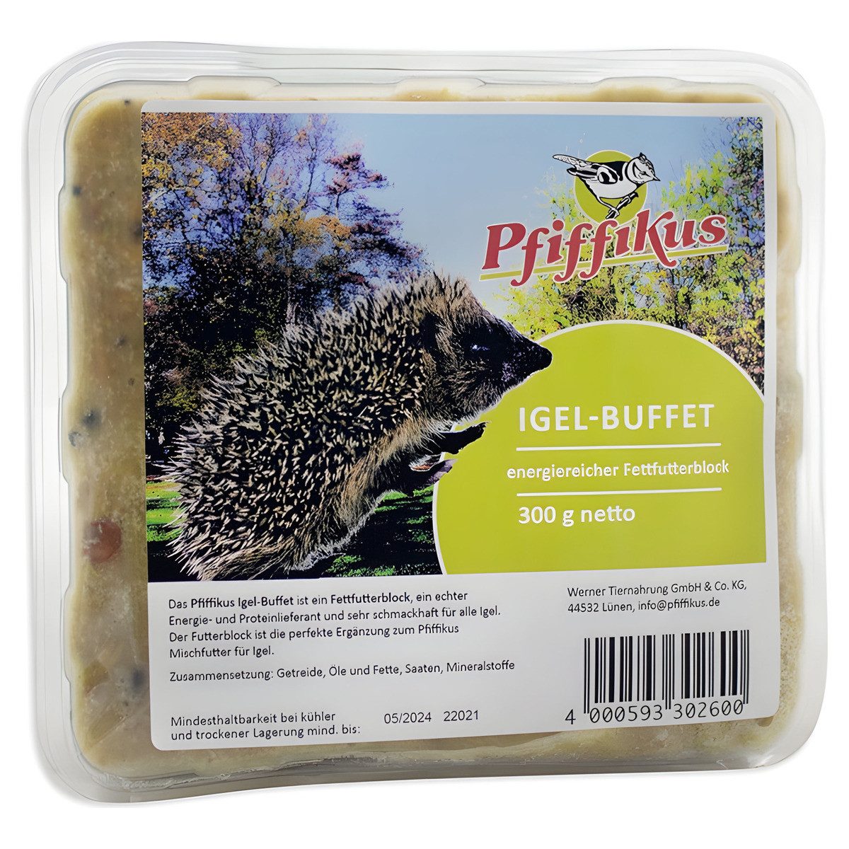 Pfiffikus Igelfutter Insektenfett 300 g, für: Farming