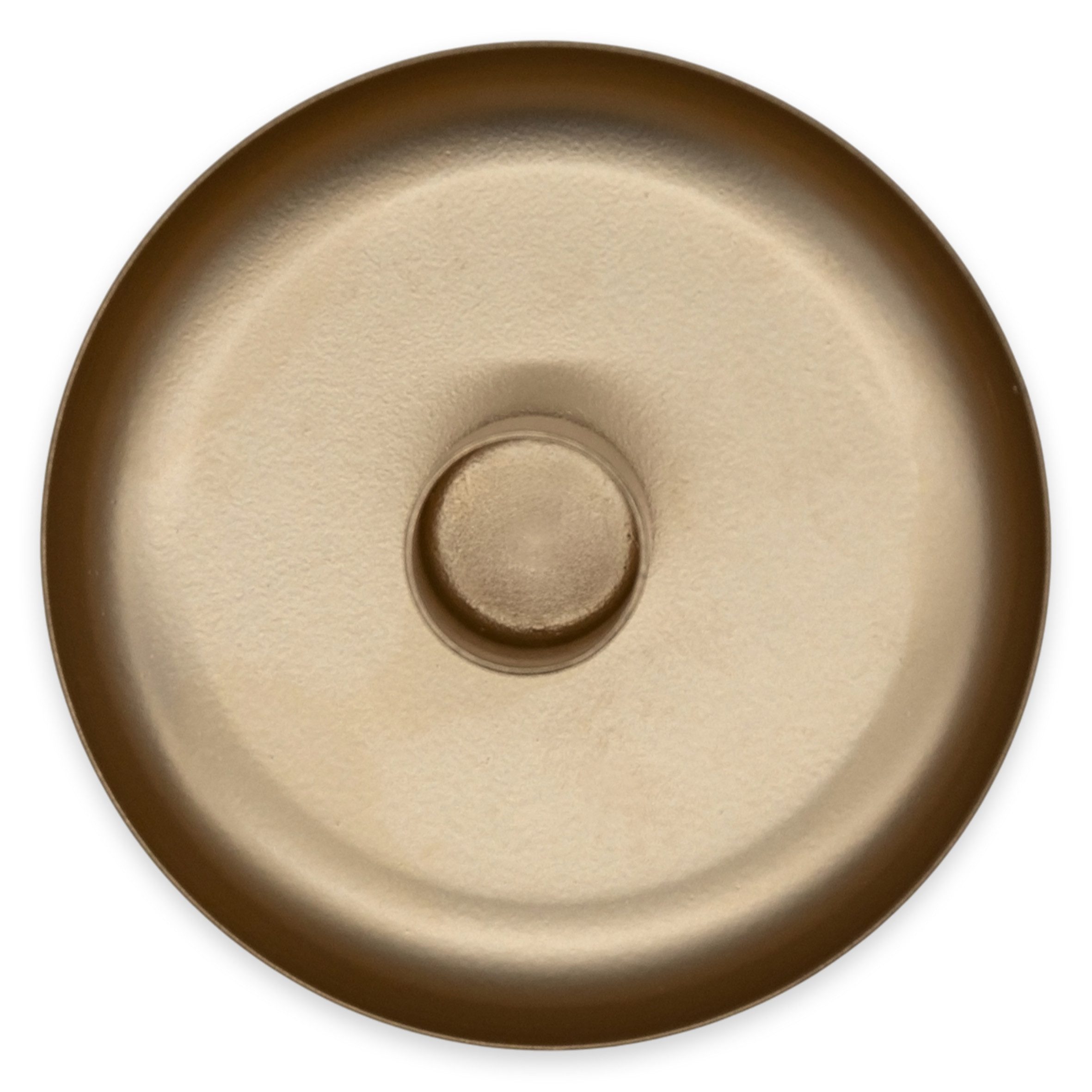 Spetebo Kerzenhalter Metall Kerzenschale gold 4er Set (Pack., 1 St., 1), Kerzenschälchen mit Stabkerzenhalter