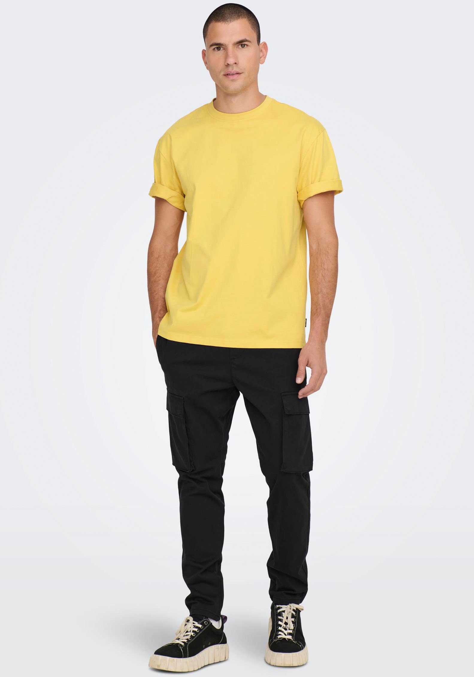 ONLY & SONS T-Shirt FRED ochre