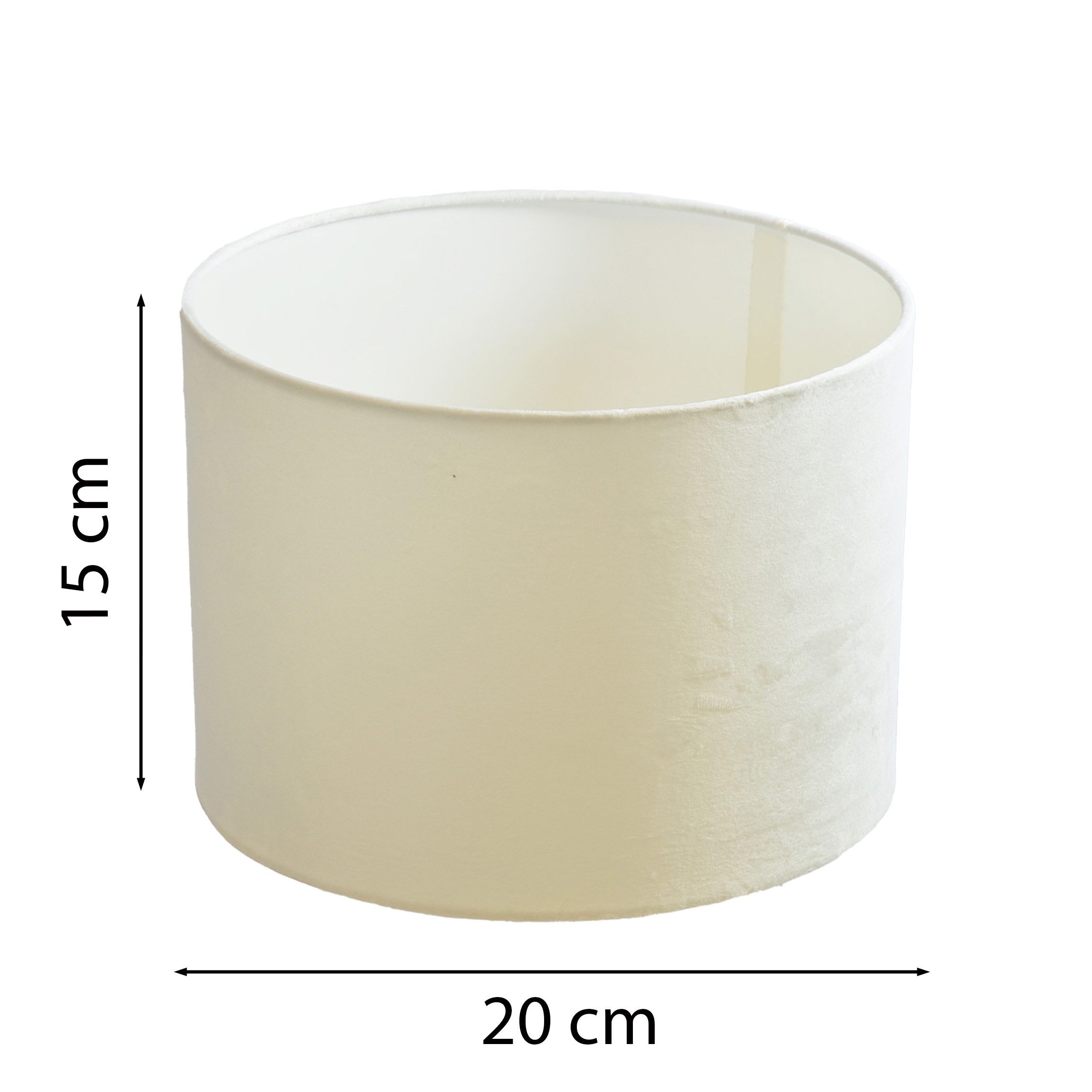 B&S Lampenschirm Lampenschirm Ø 20 x 15 cm weiß Zylinderförmig günstig online kaufen