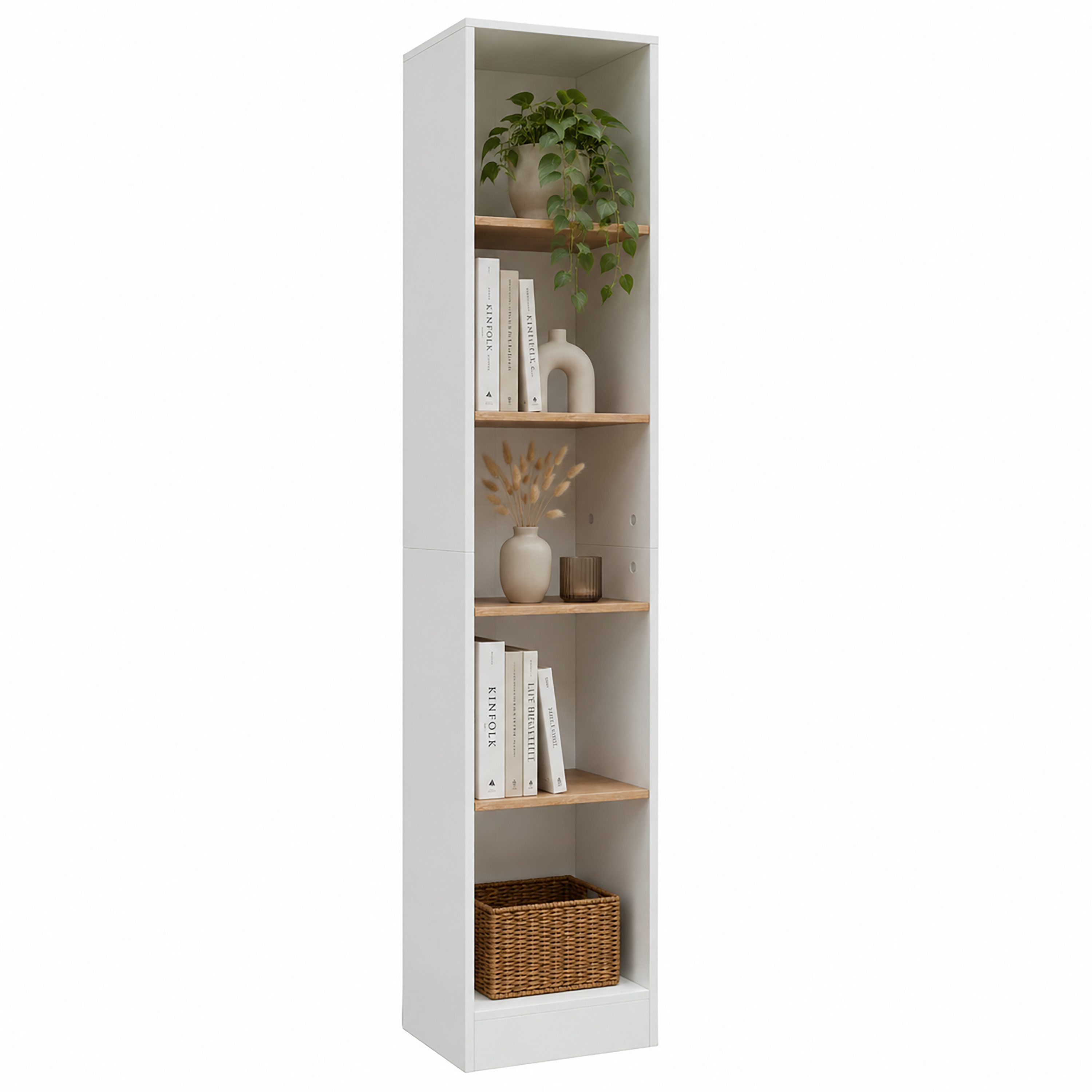 VCM Standregal Dilos Bücherregal B. 38 x T. 30 x H. 183 cm, für Aktenordner, Büroregal mit 5 Fächern
