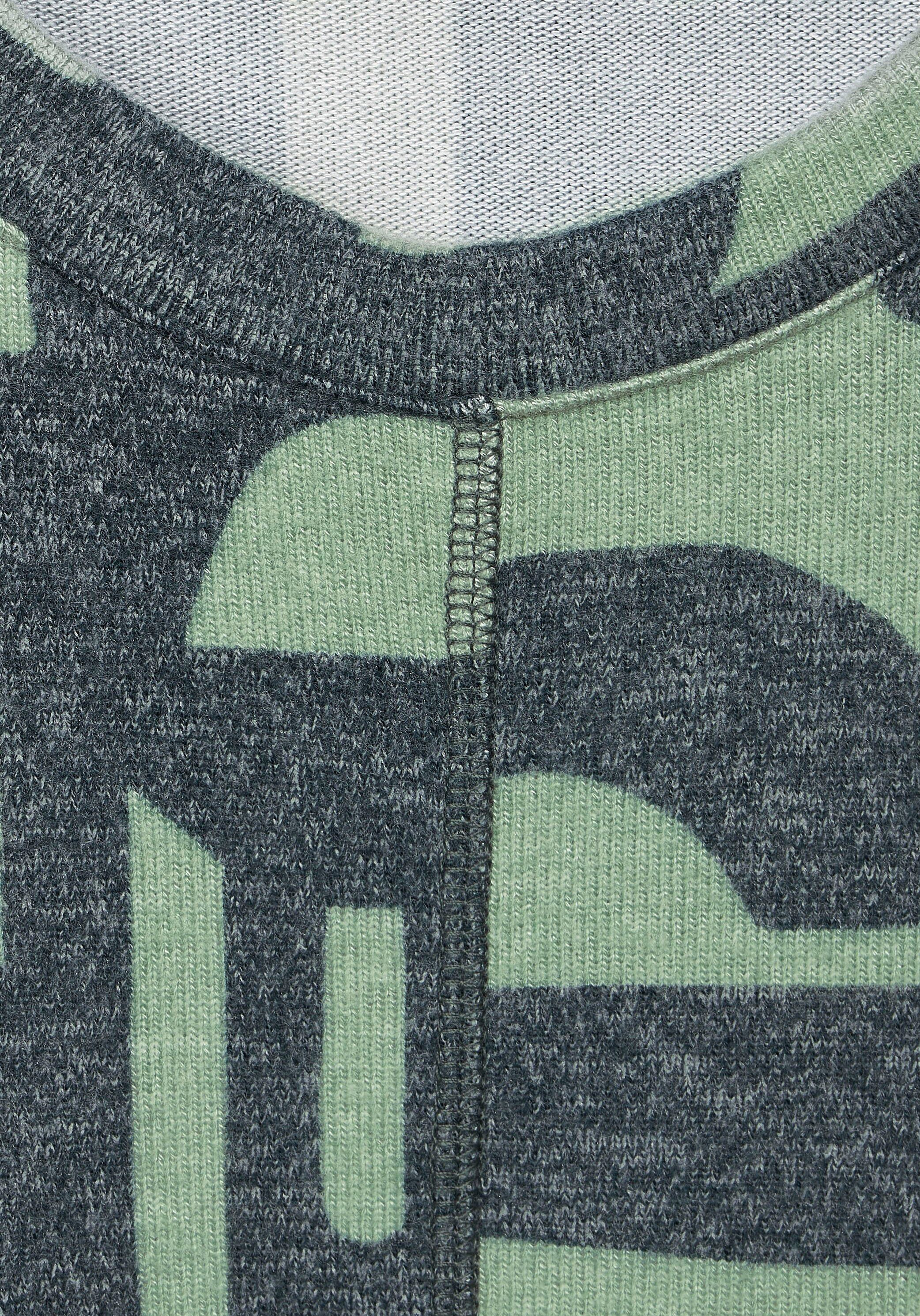 Sweatshirt mit Cecil green deep Buchstabenmuster lake