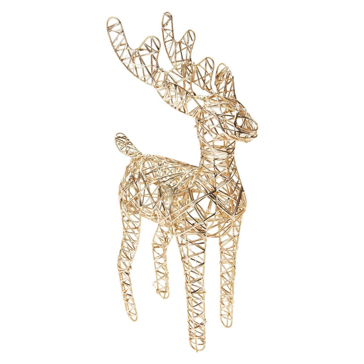 Koopman LED Dekofigur MIRA, H 34 cm, Goldgelb, Eisen, Batteriebetrieben, LE günstig online kaufen