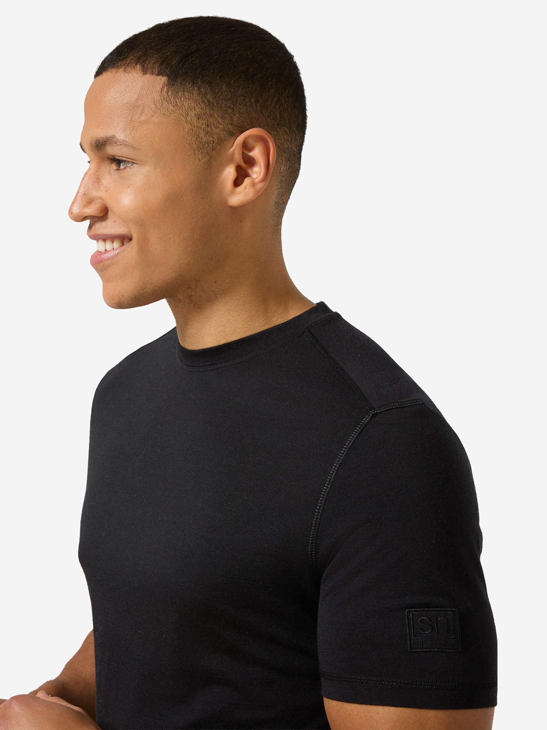 SUPER.NATURAL Funktionsshirt für Herren, nachhaltig, Merino M BIO BASE TEE nachhaltig, atmungsaktiv