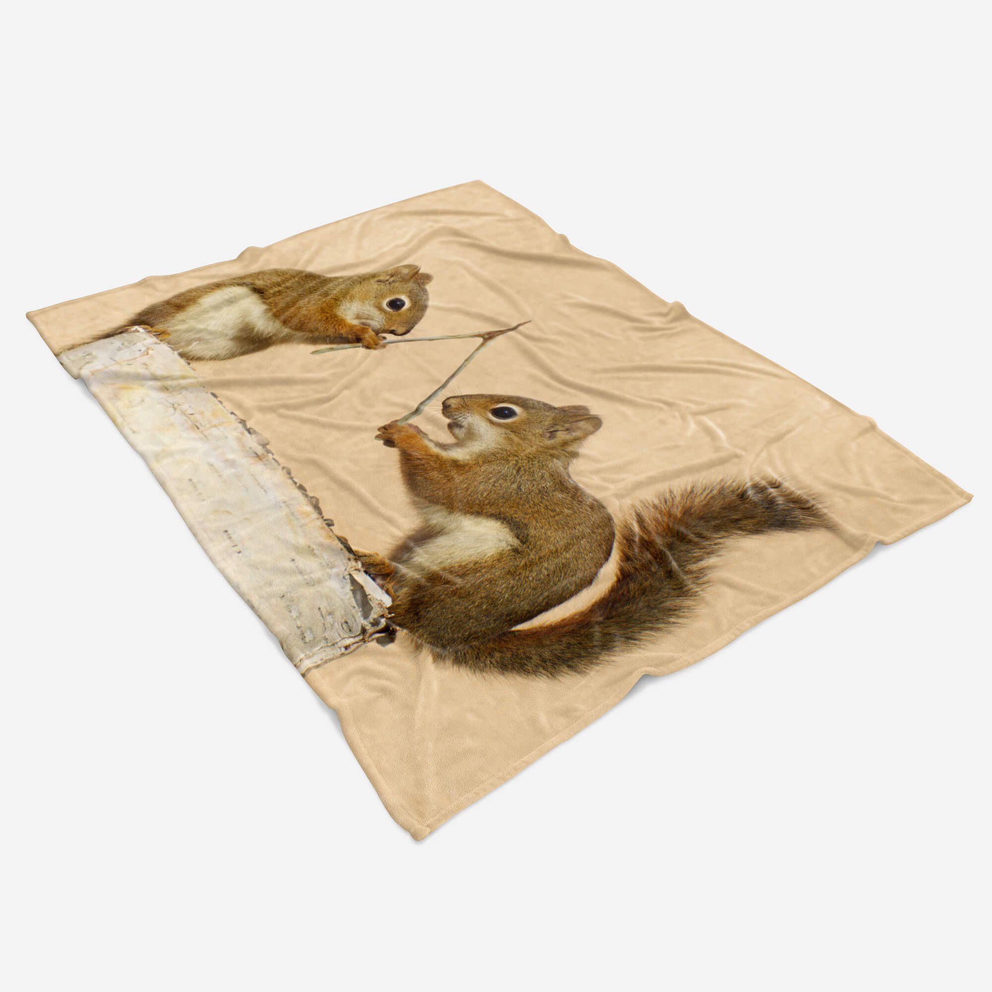 Handtuch Sinus Handtücher (1-St), Süß, Handtuch mit Art Baumwolle-Polyester-Mix Strandhandtuch Kuscheldecke Eichhörnchen Saunatuch Tiermotiv