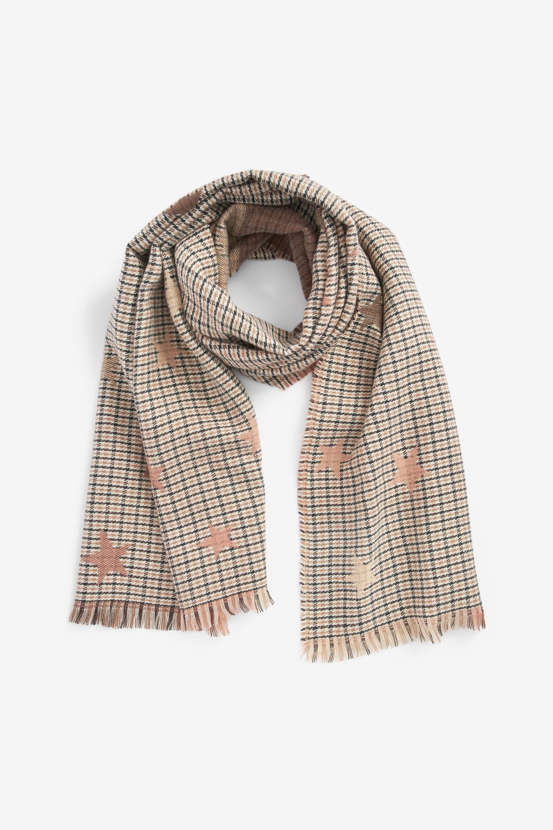 Next Schal Karierter Schal aus mittelschwerem Stoff, (1-St)