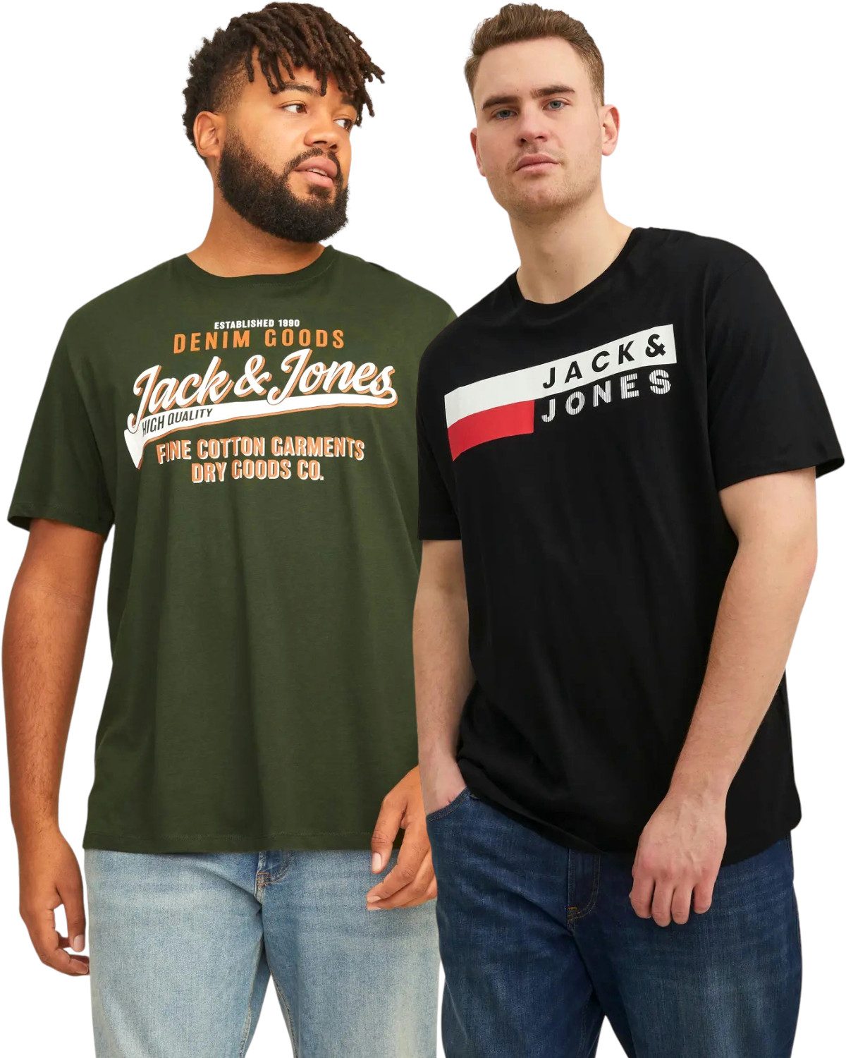 Jack & Jones PlusSize Print-Shirt (2er-Pack) günstig online kaufen