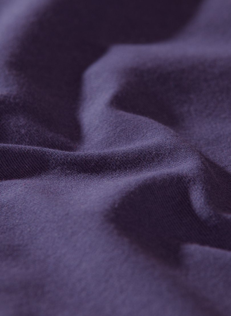 Shirt Biobaumwolle 3/4 aus Arm Trigema T-Shirt TRIGEMA deep-purple-C2C