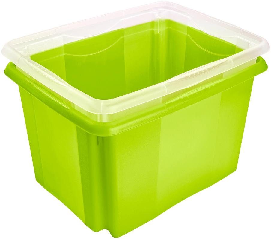 keeeper Stapelbox emil (Set, 2 St), 30 L, mit Deckel, hochwertiger Kunststoff