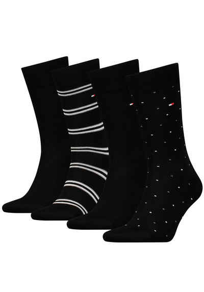 Tommy Hilfiger Socken (Packung, 4-Paar) TH MEN SOCK 4P TIN GIFTBOX STRIPE DOT