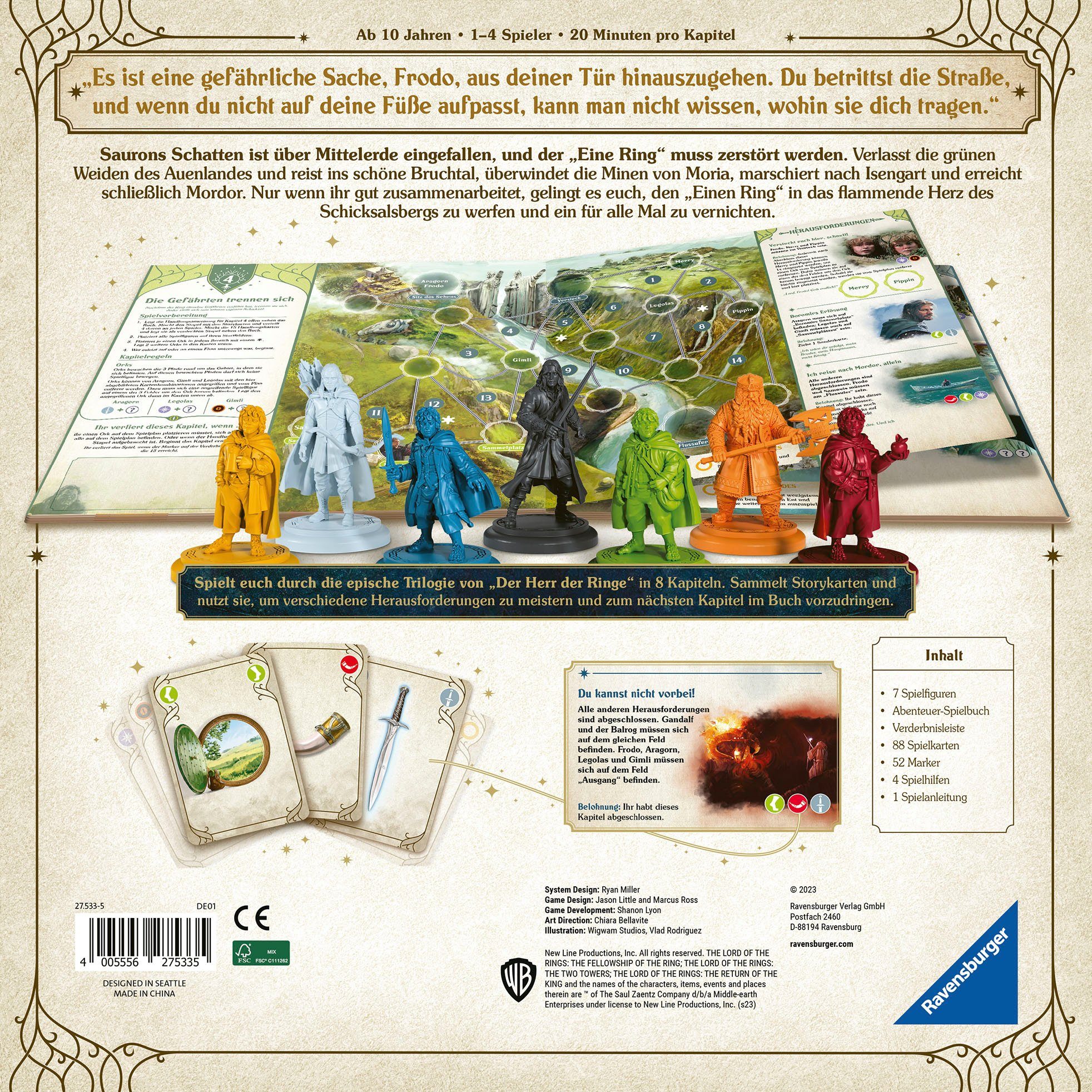 Ravensburger Spiel Der Herr der Ringe - Adventure Book Game, Strategiespiel
