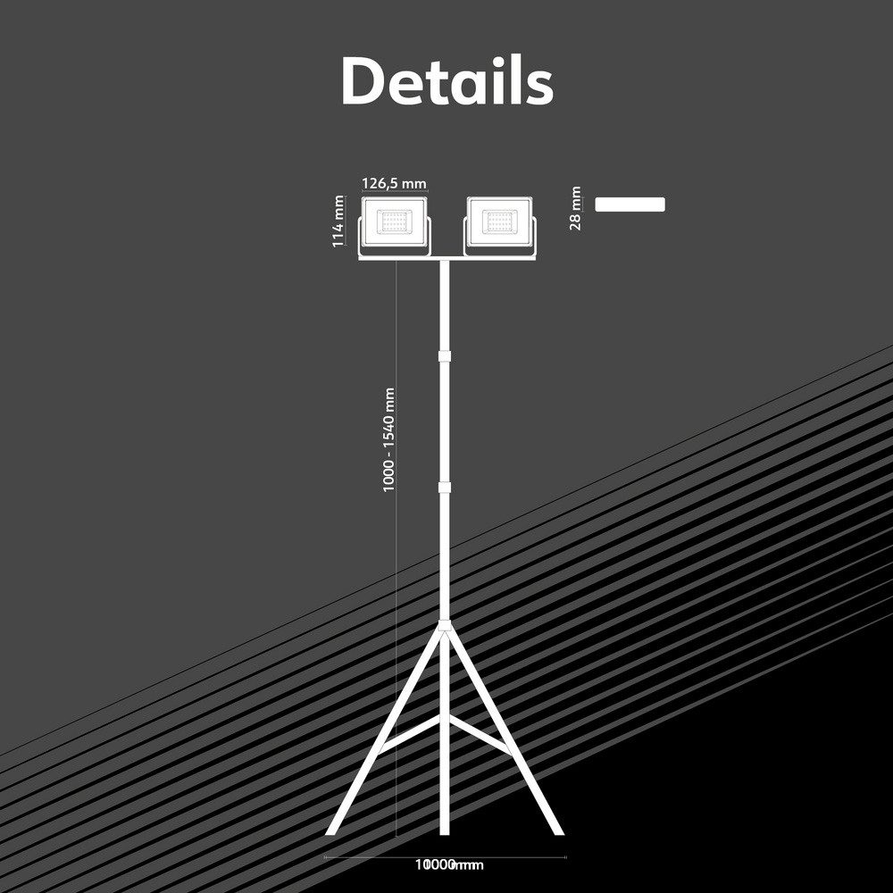 MÜLLER LICHT Baustrahler Müller-Licht Boston LED-Baustrahler 20 W, 20 W 2190 lm Neutralweiß