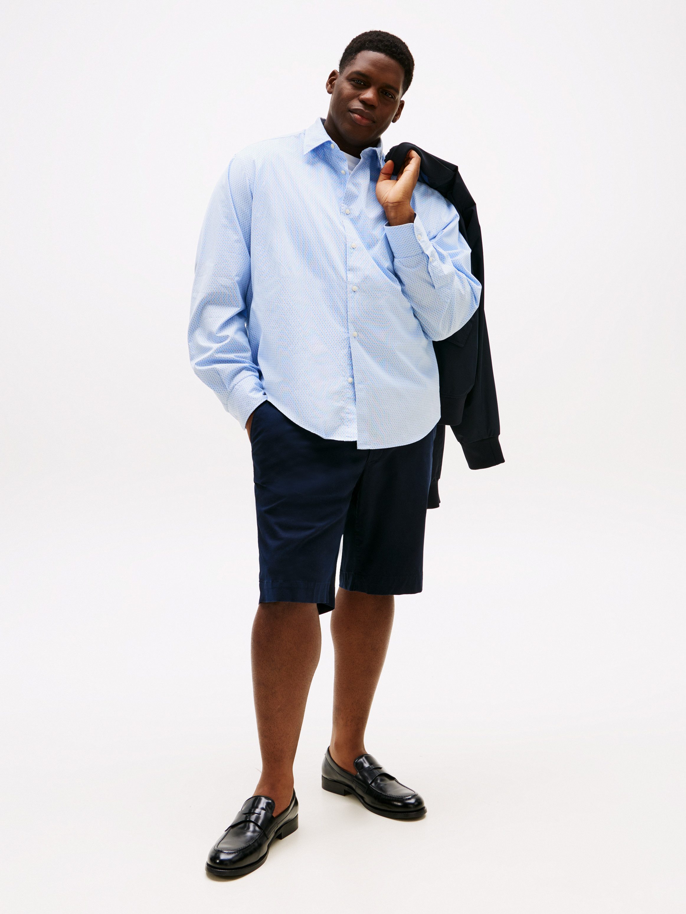 Tommy Hilfiger Big & Tall Langarmhemd BT-FLEX POPLIN MINI PNT RF SRT-B Groß günstig online kaufen