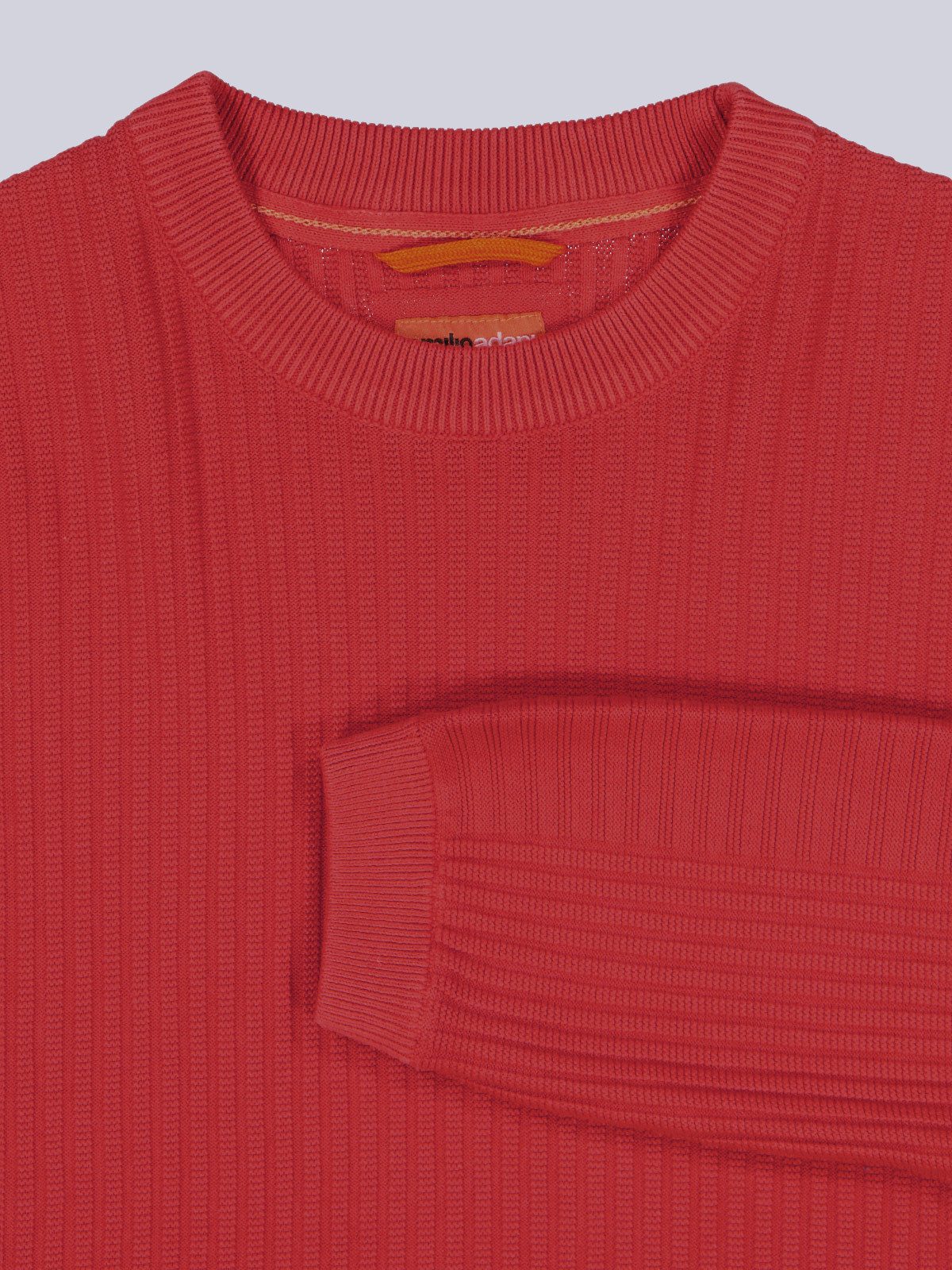 emilio adani Rundhalspullover Herren Pullover regular, Rot