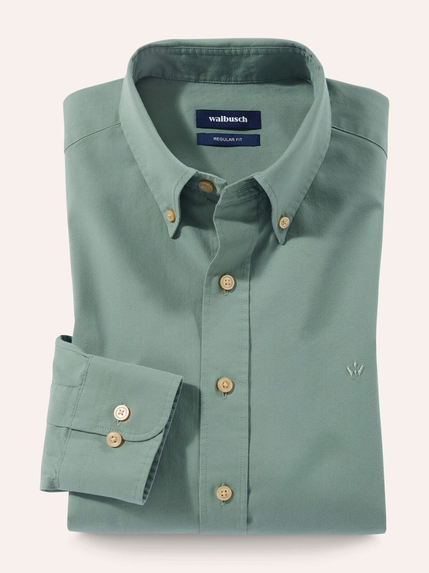 Walbusch Langarmhemd Herren Hemd aus Royal-Oxford Regular fit Kentkragen Langarm, modern, pflegeleicht, atmungsaktiv – Bild 2 von 4