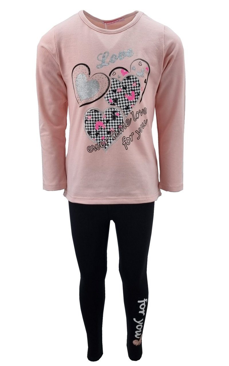 Girls Fashion Jogginganzug Mädchen Sweatanzug, Freizeitset, Sweat-Shirt + Leggings, MF3287