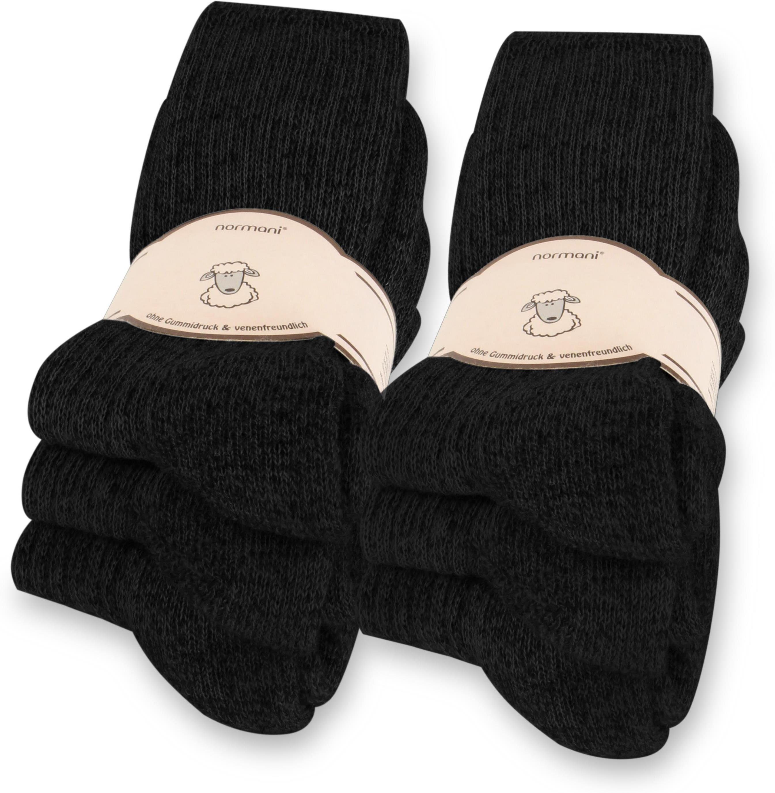 normani Thermosocken 6 Paar Norweger-Schafwollsocken (6er-Set, 6 Paar) mit Polstersohle