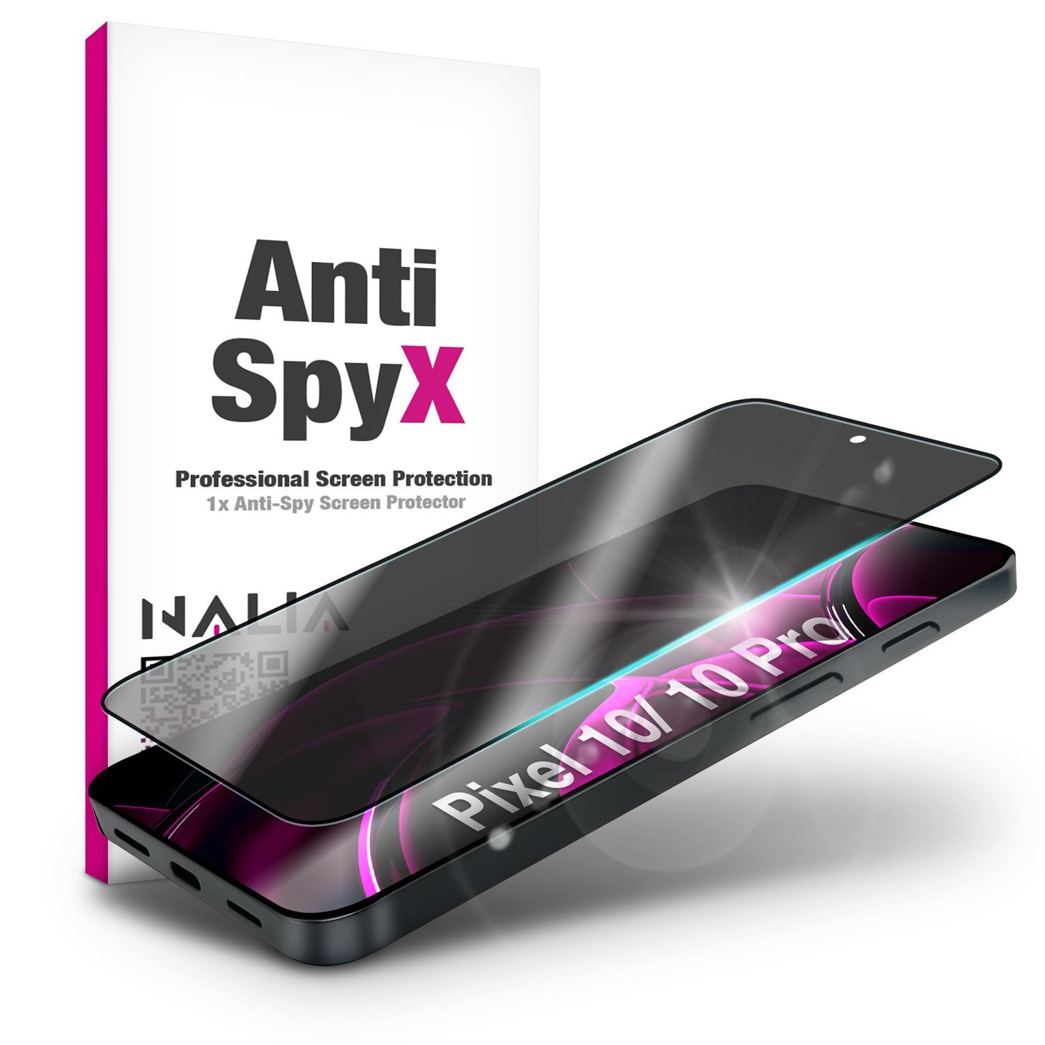 Nalia Schutzfolie Google Pixel 10,Google Pixel 10 Pro, Displayschutzglas 9H / Anti-Spy Privacy Glas / Diskreter Sichtschutz