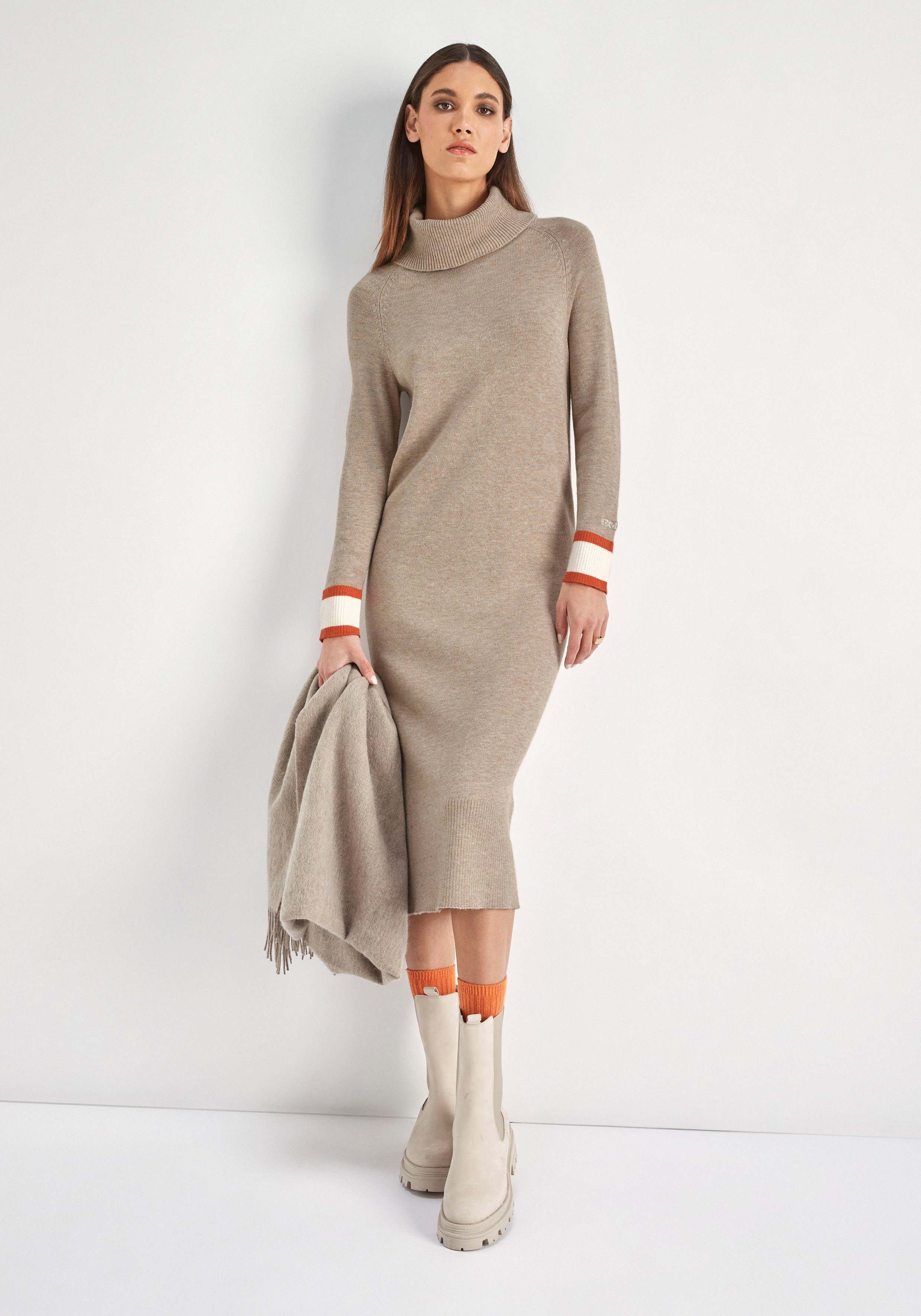 HECHTER PARIS Strickkleid mit Kontraststreifen günstig online kaufen